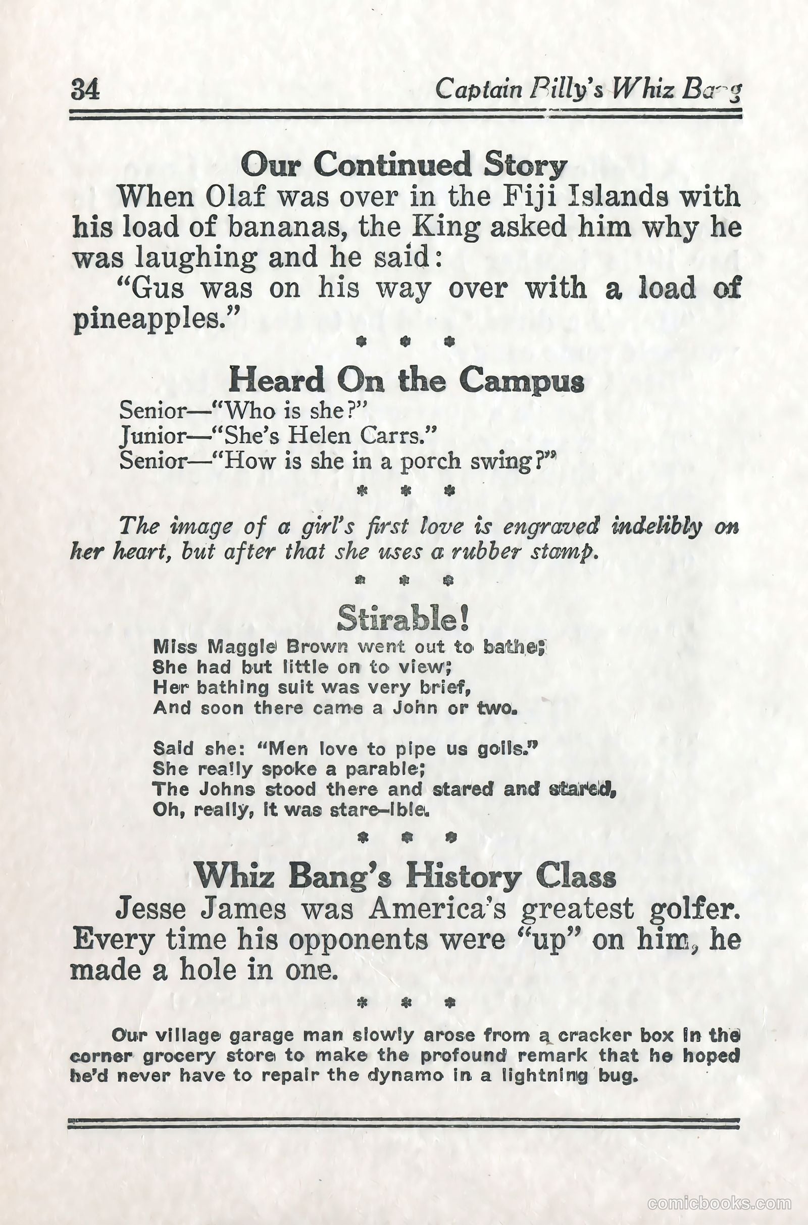 Captain Billy's Whiz Bang #57 — page 39 of 71