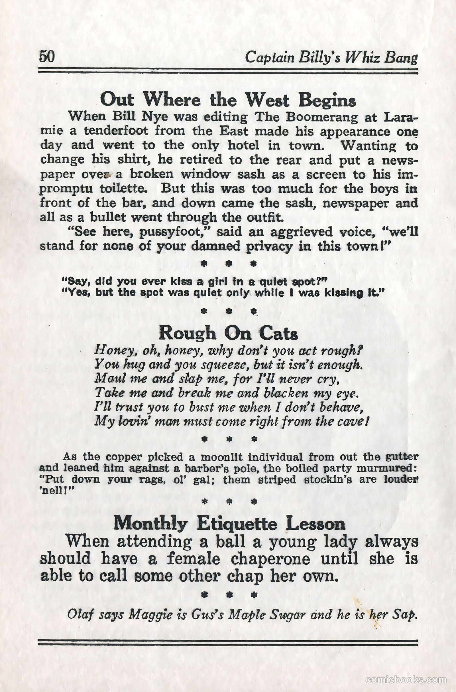 Captain Billy's Whiz Bang #57 — page 55 of 71
