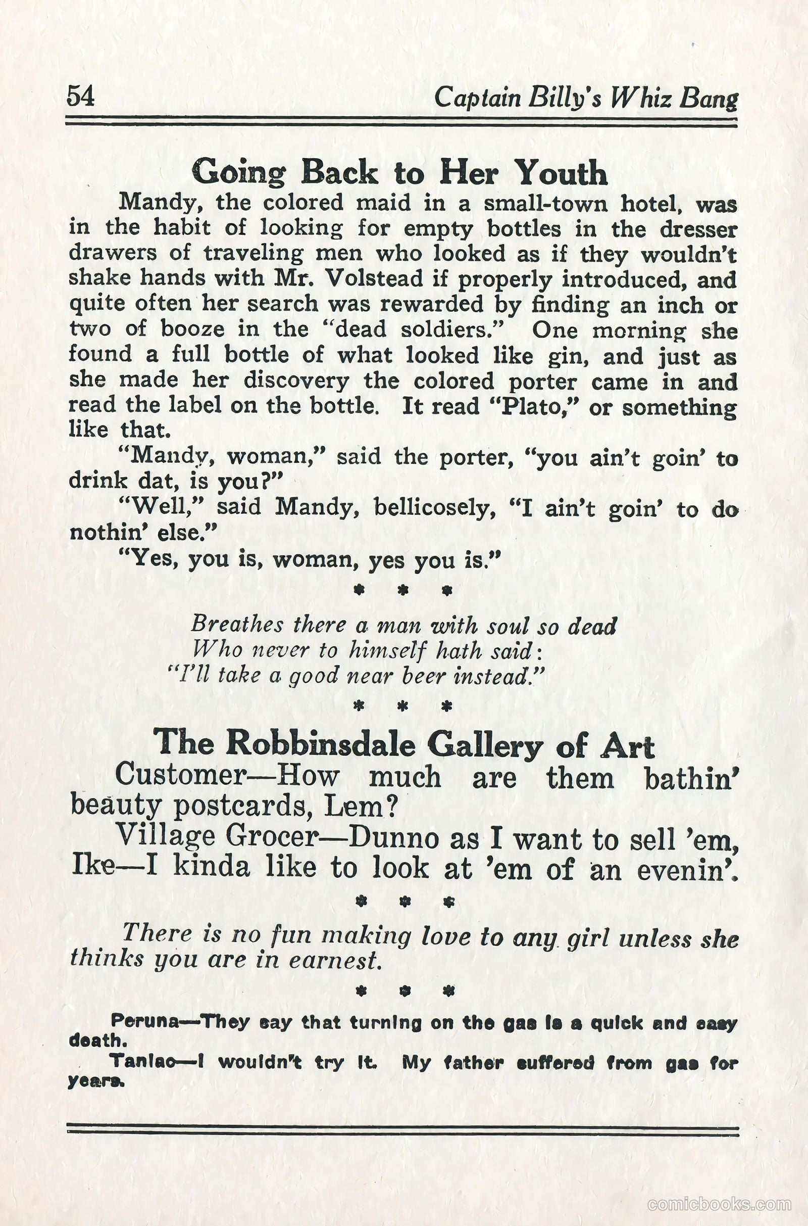 Captain Billy's Whiz Bang #57 — page 59 of 71