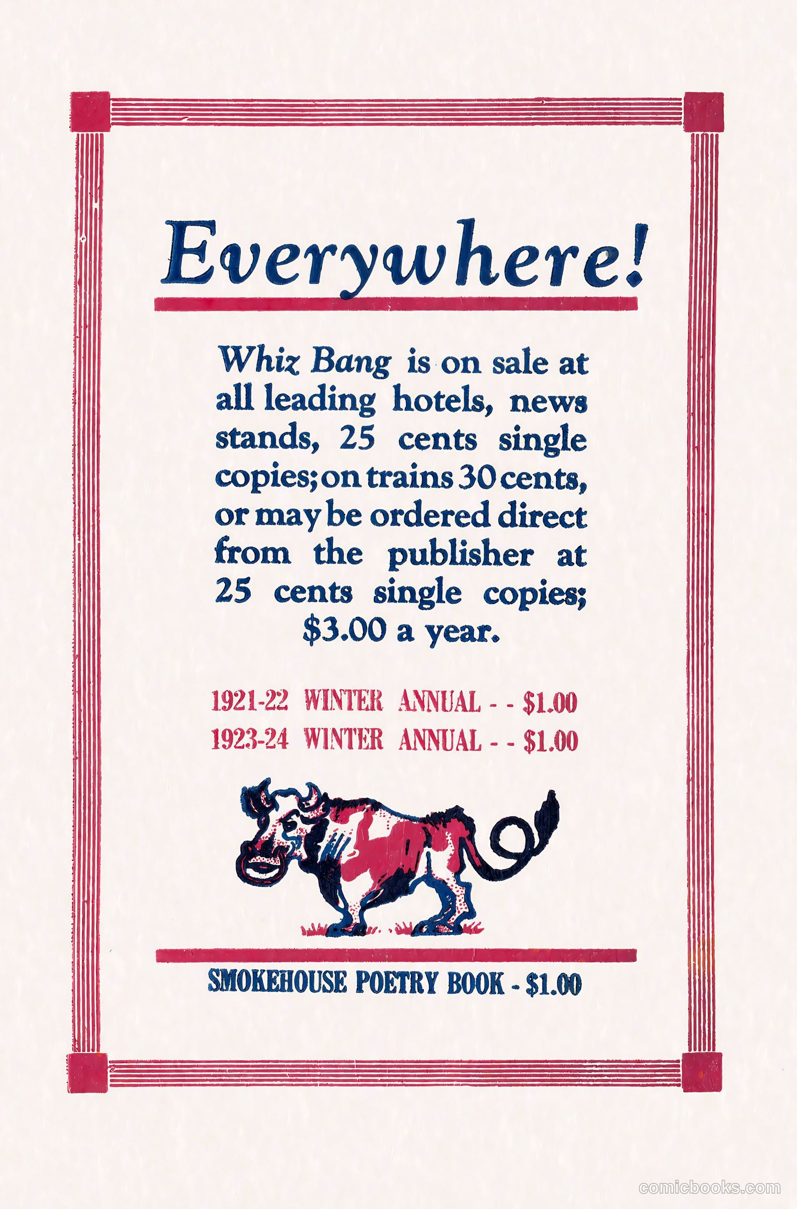 Captain Billy's Whiz Bang #57 — page 71 of 71