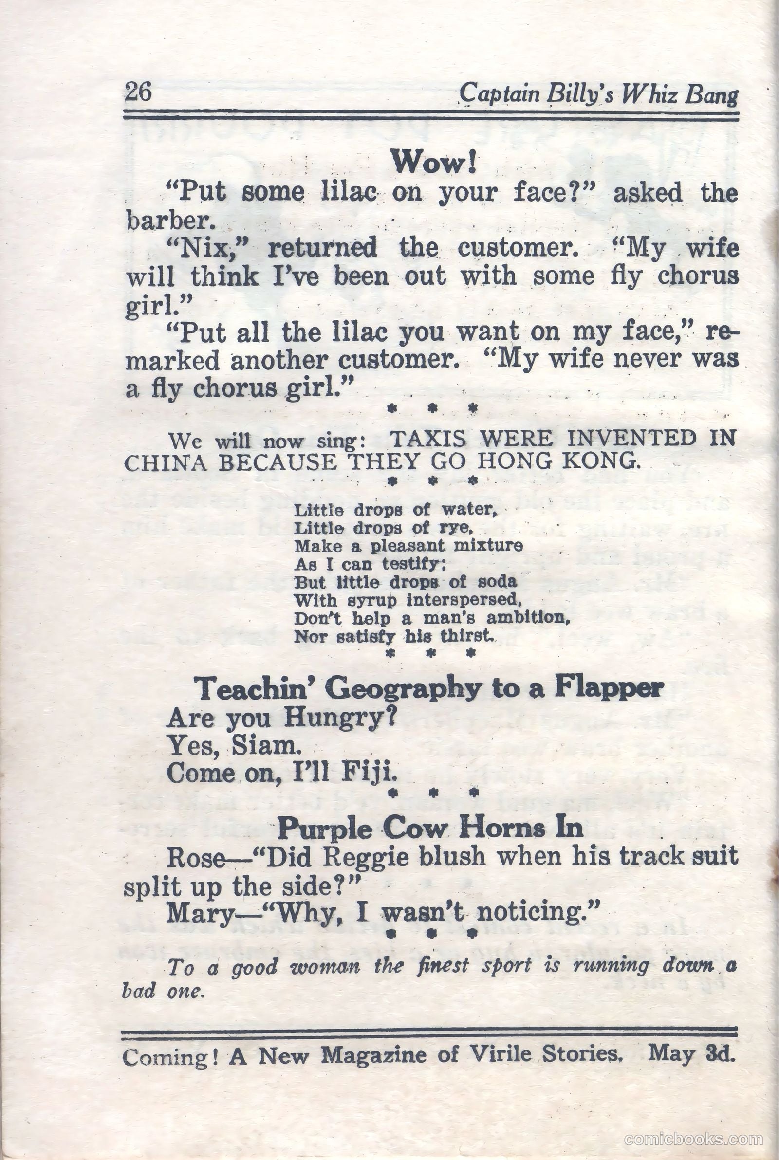 Captain Billy's Whiz Bang #59 — page 28 of 68