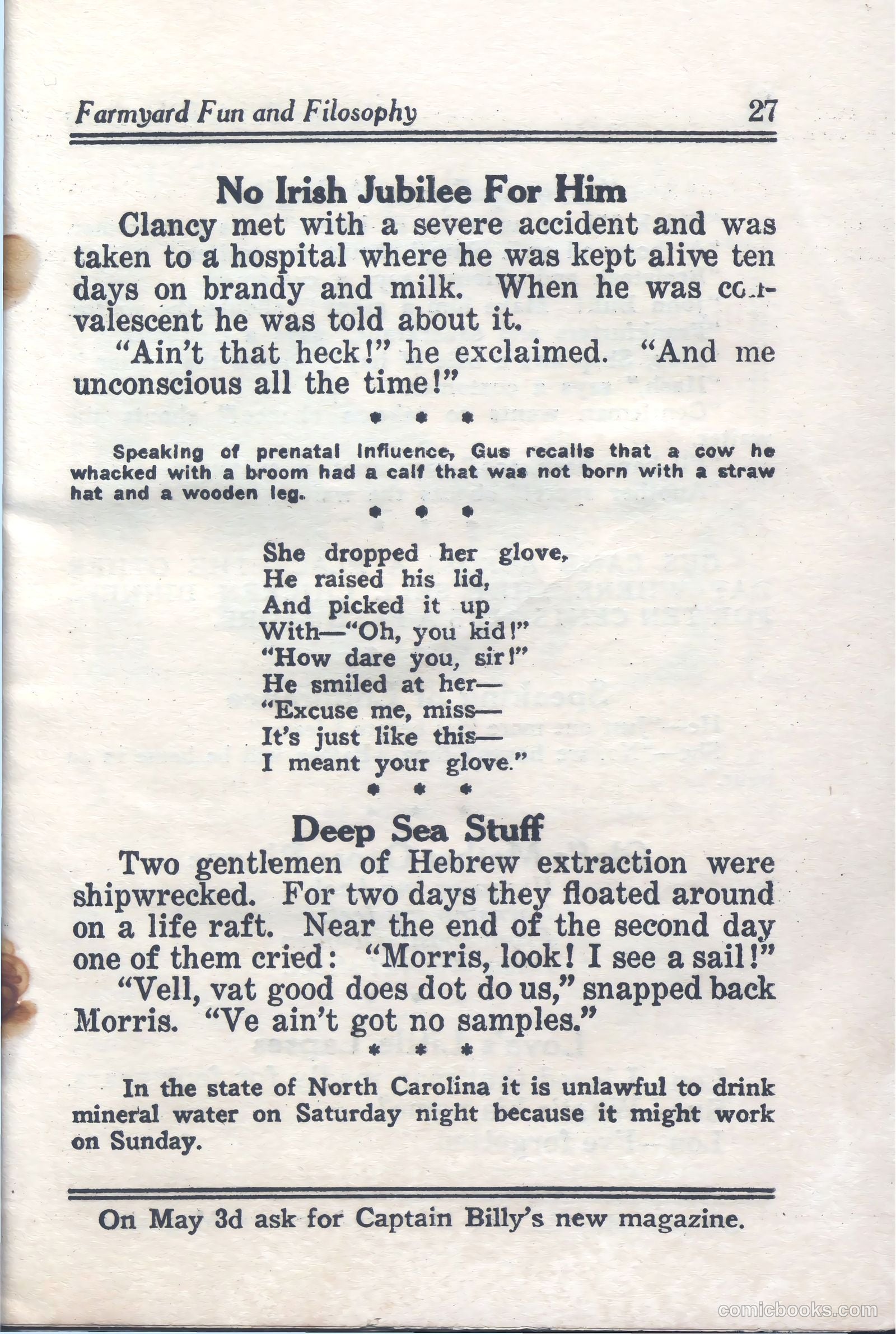 Captain Billy's Whiz Bang #59 — page 29 of 68
