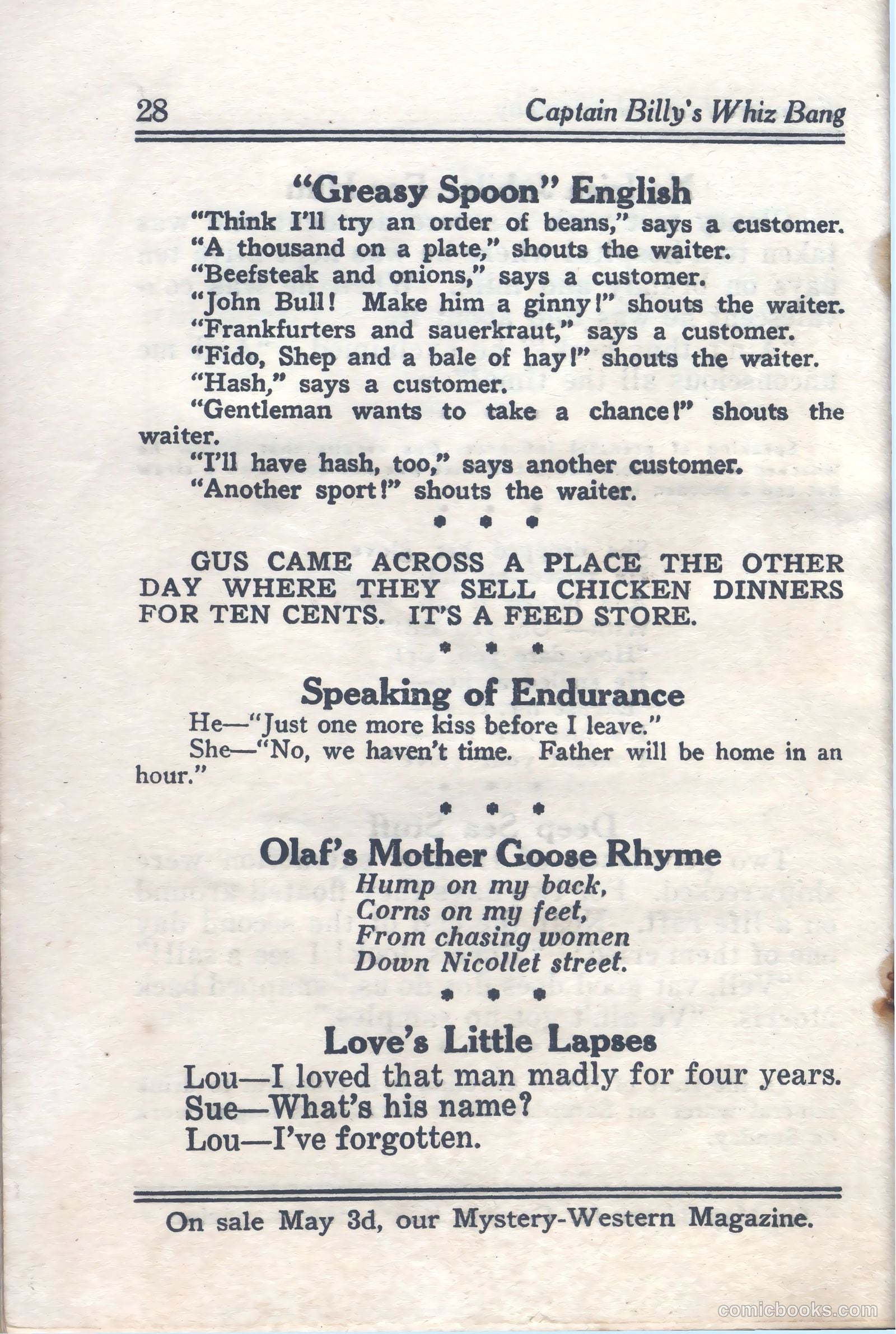 Captain Billy's Whiz Bang #59 — page 30 of 68