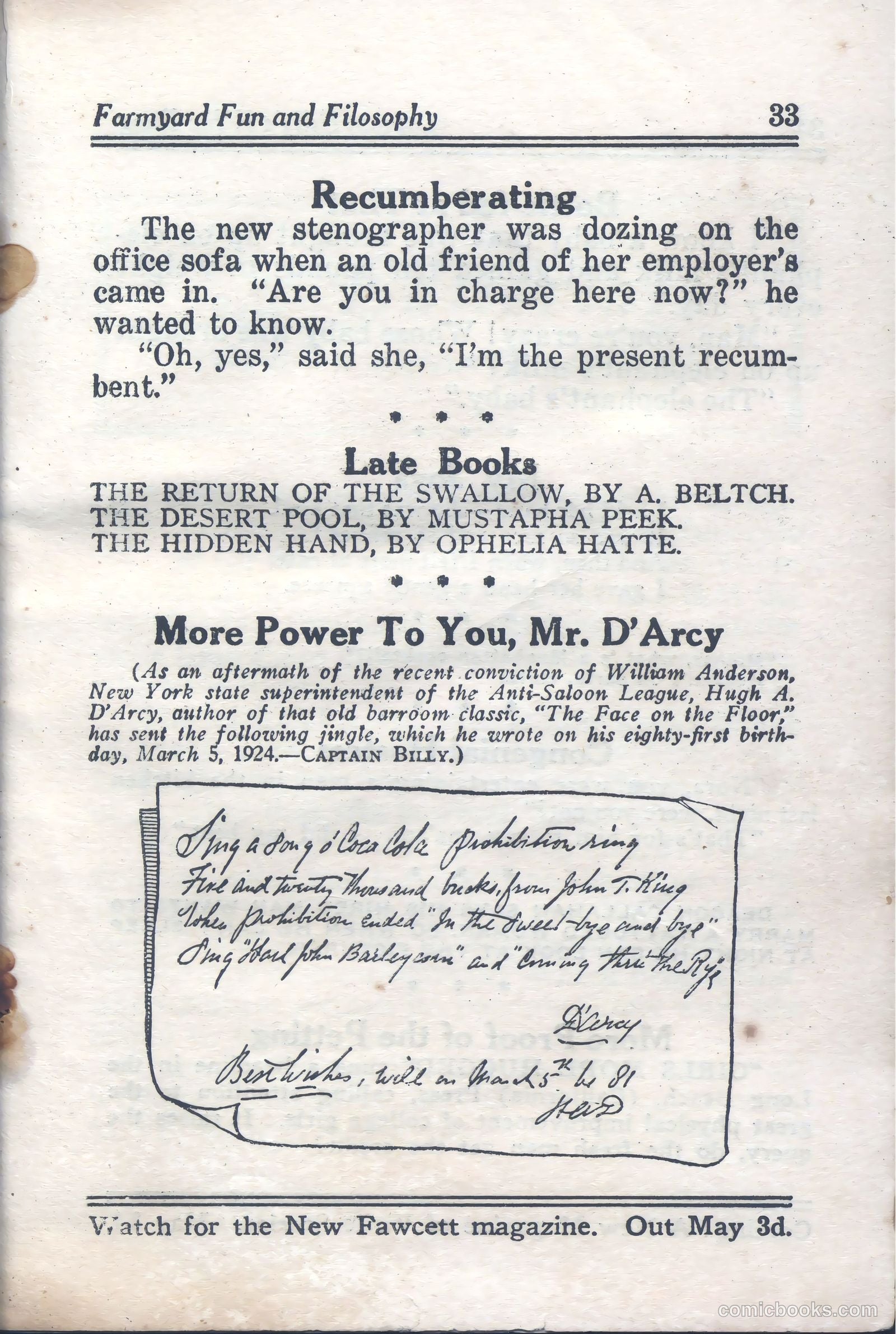 Captain Billy's Whiz Bang #59 — page 35 of 68