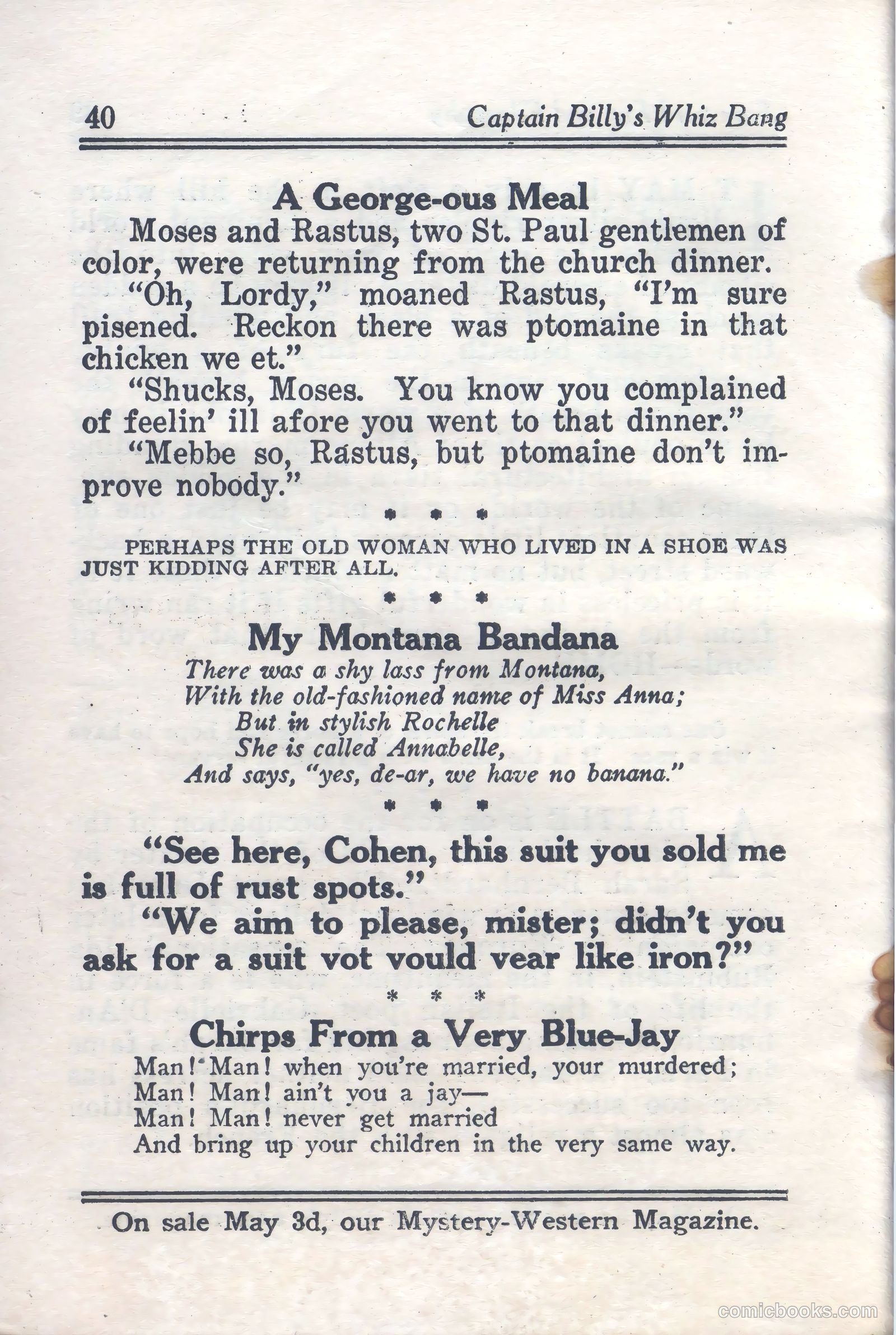 Captain Billy's Whiz Bang #59 — page 42 of 68