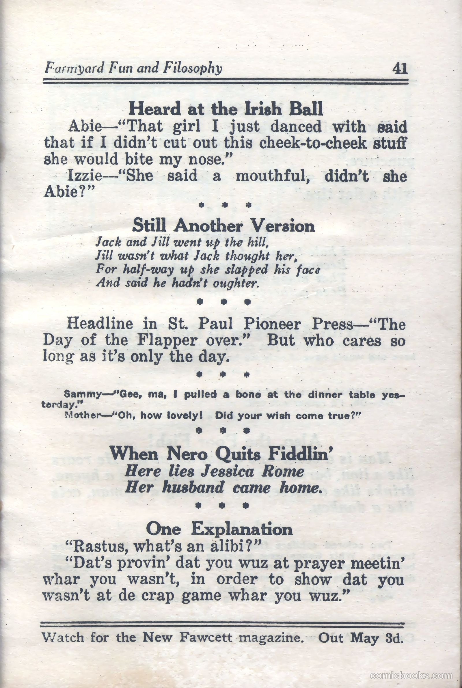 Captain Billy's Whiz Bang #59 — page 43 of 68
