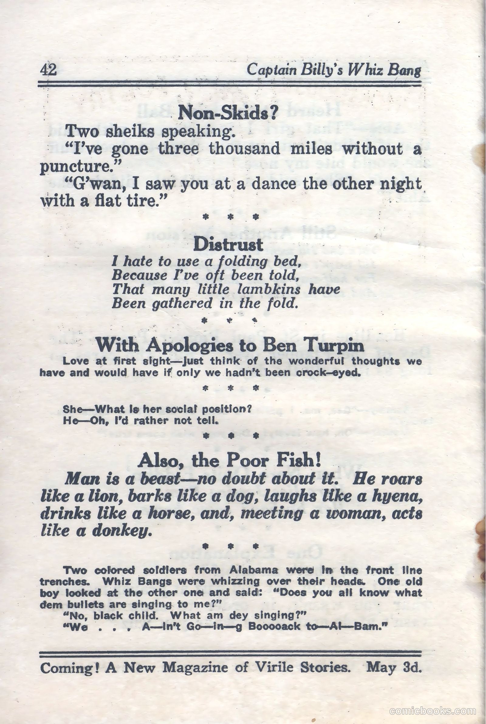 Captain Billy's Whiz Bang #59 — page 44 of 68