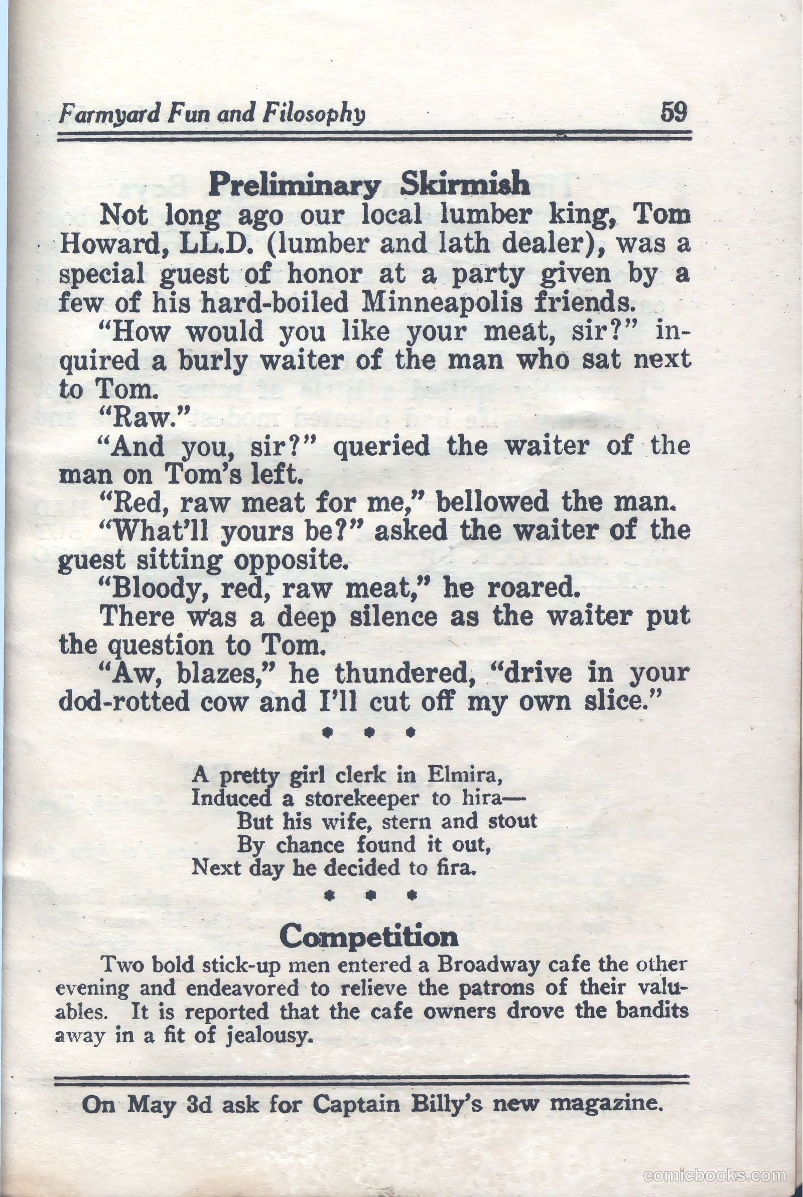 Captain Billy's Whiz Bang #59 — page 61 of 68