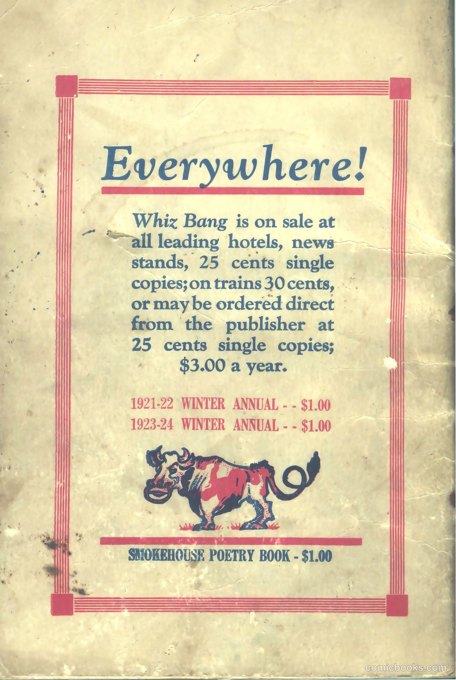 Captain Billy's Whiz Bang #59 — page 68 of 68