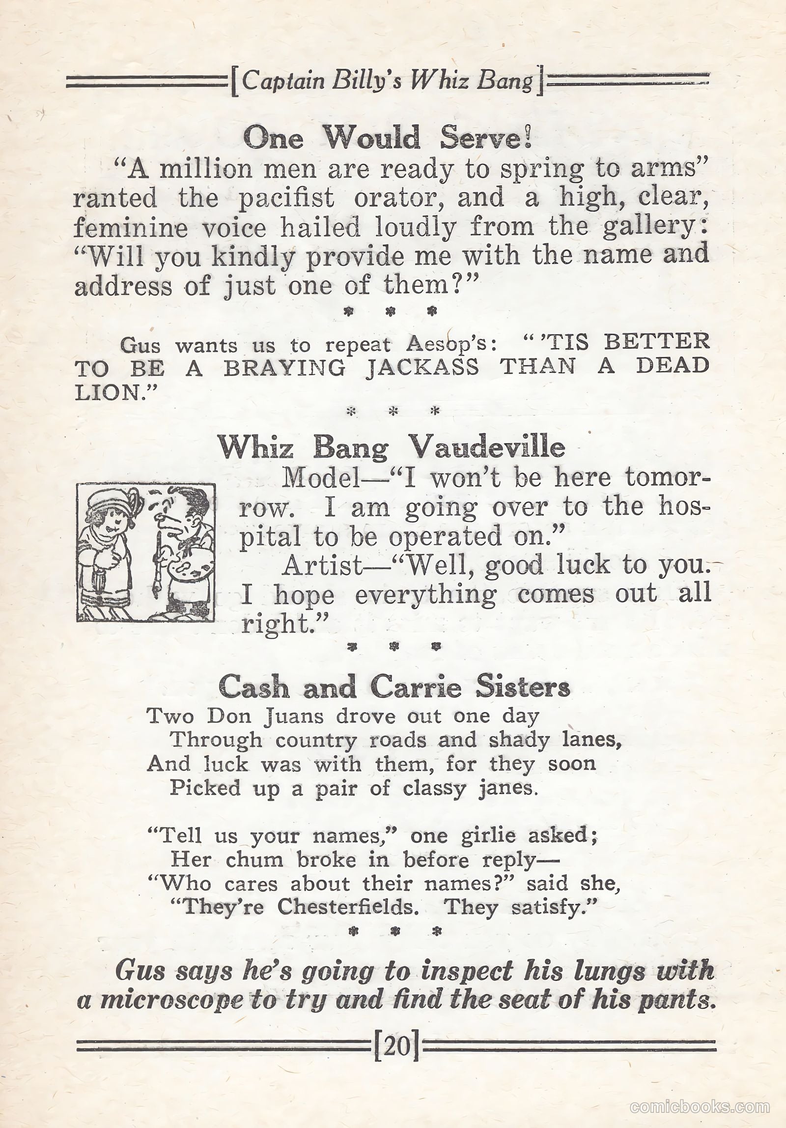 Captain Billy's Whiz Bang #67 — page 22 of 71