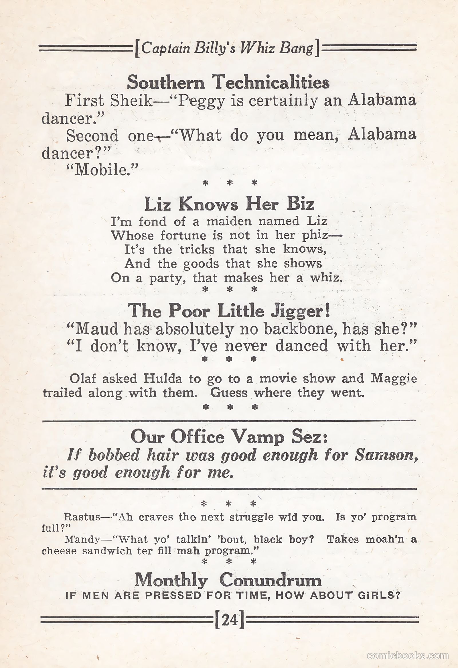 Captain Billy's Whiz Bang #67 — page 26 of 71