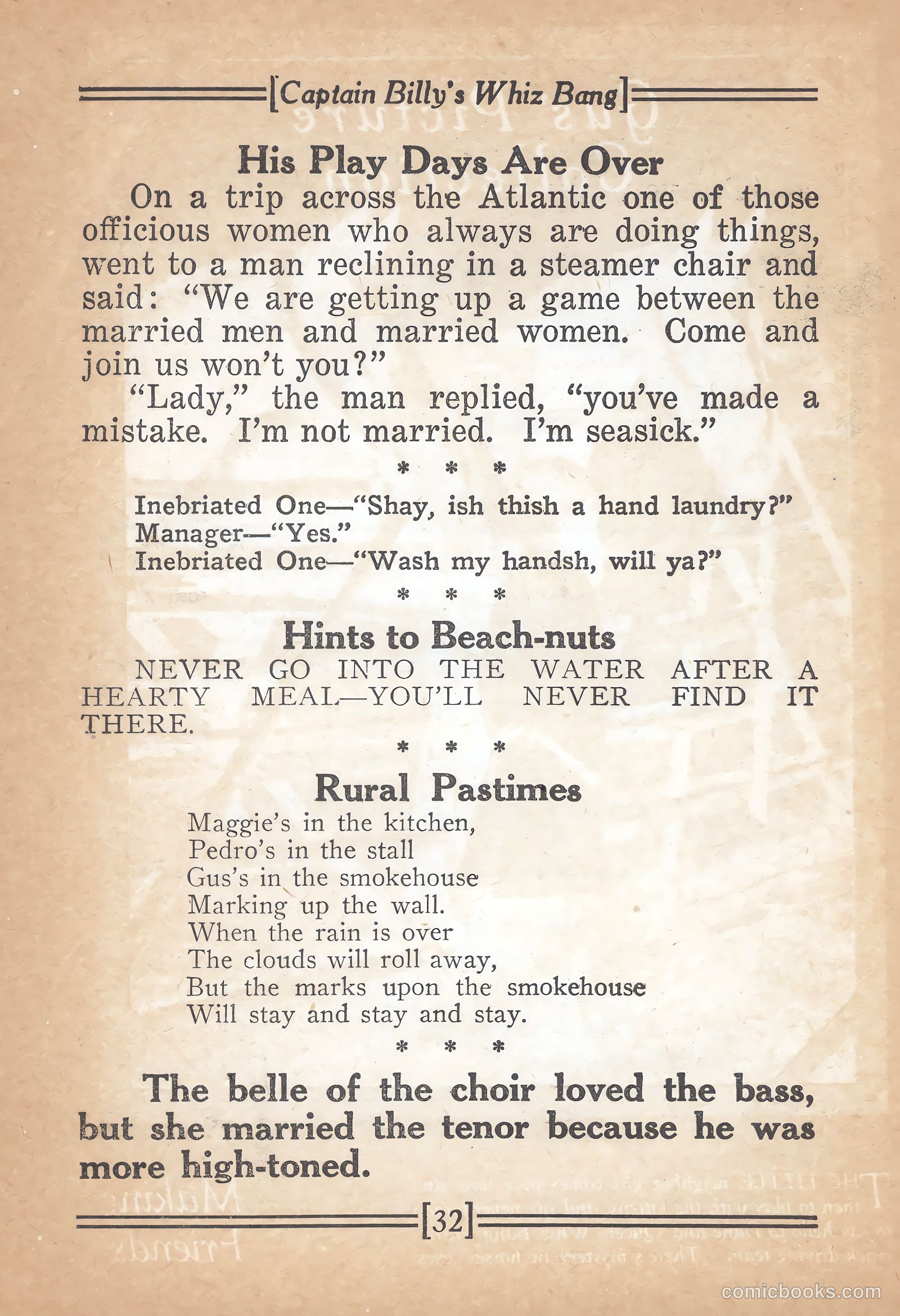Captain Billy's Whiz Bang #67 — page 34 of 71