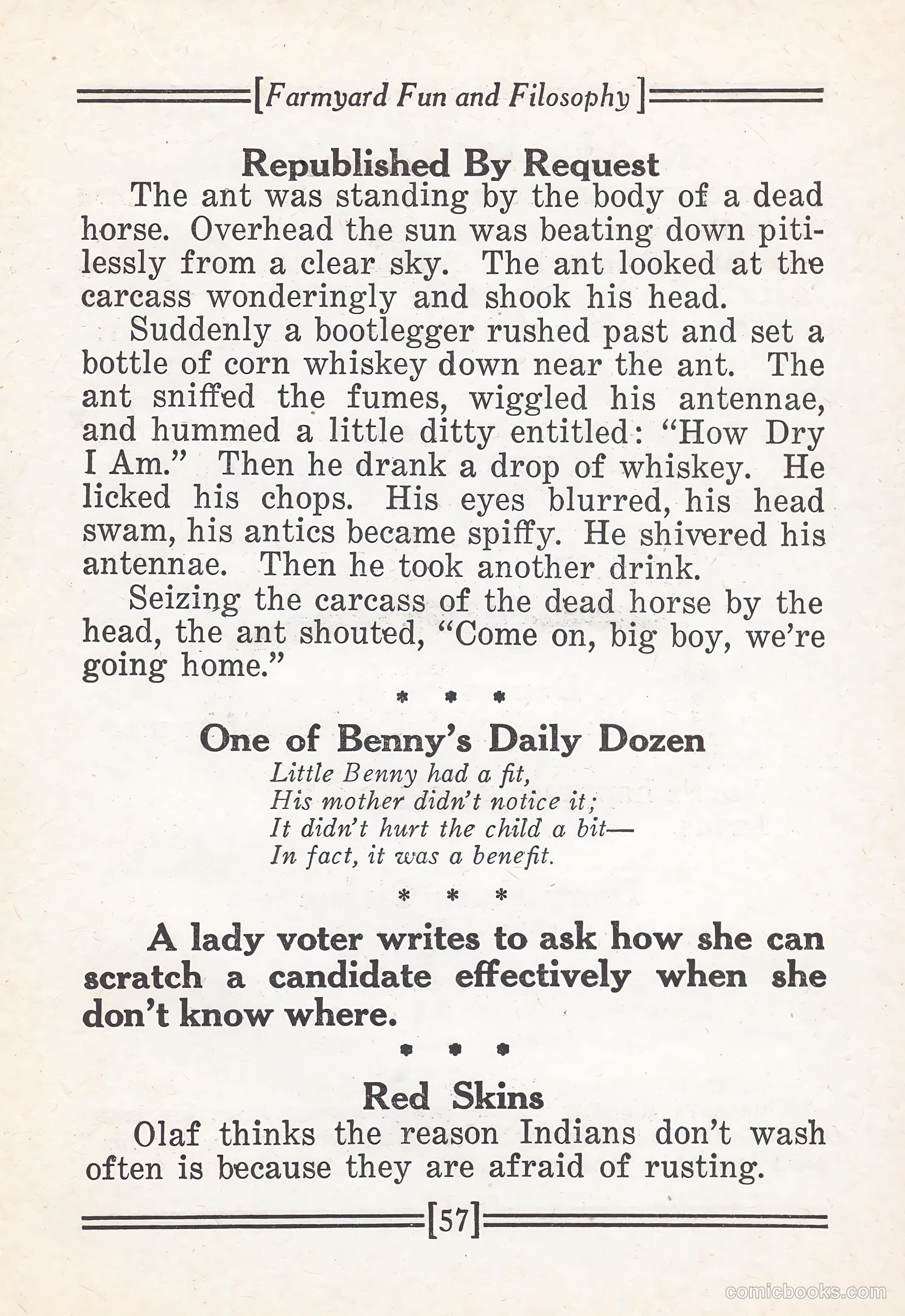 Captain Billy's Whiz Bang #67 — page 62 of 71