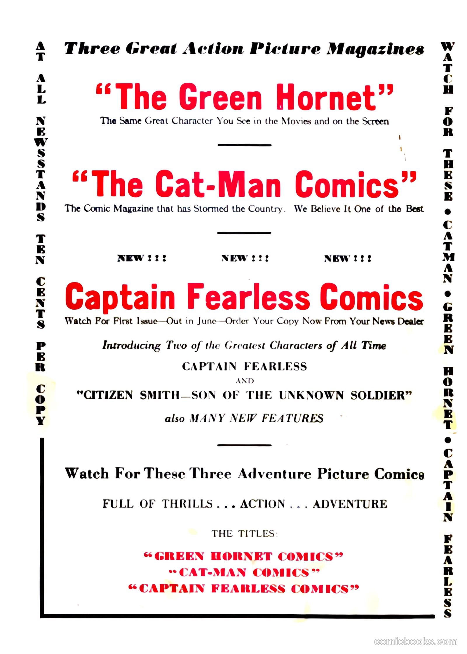 Captain Fearless Comics #1 (1941) — page 68 of 68