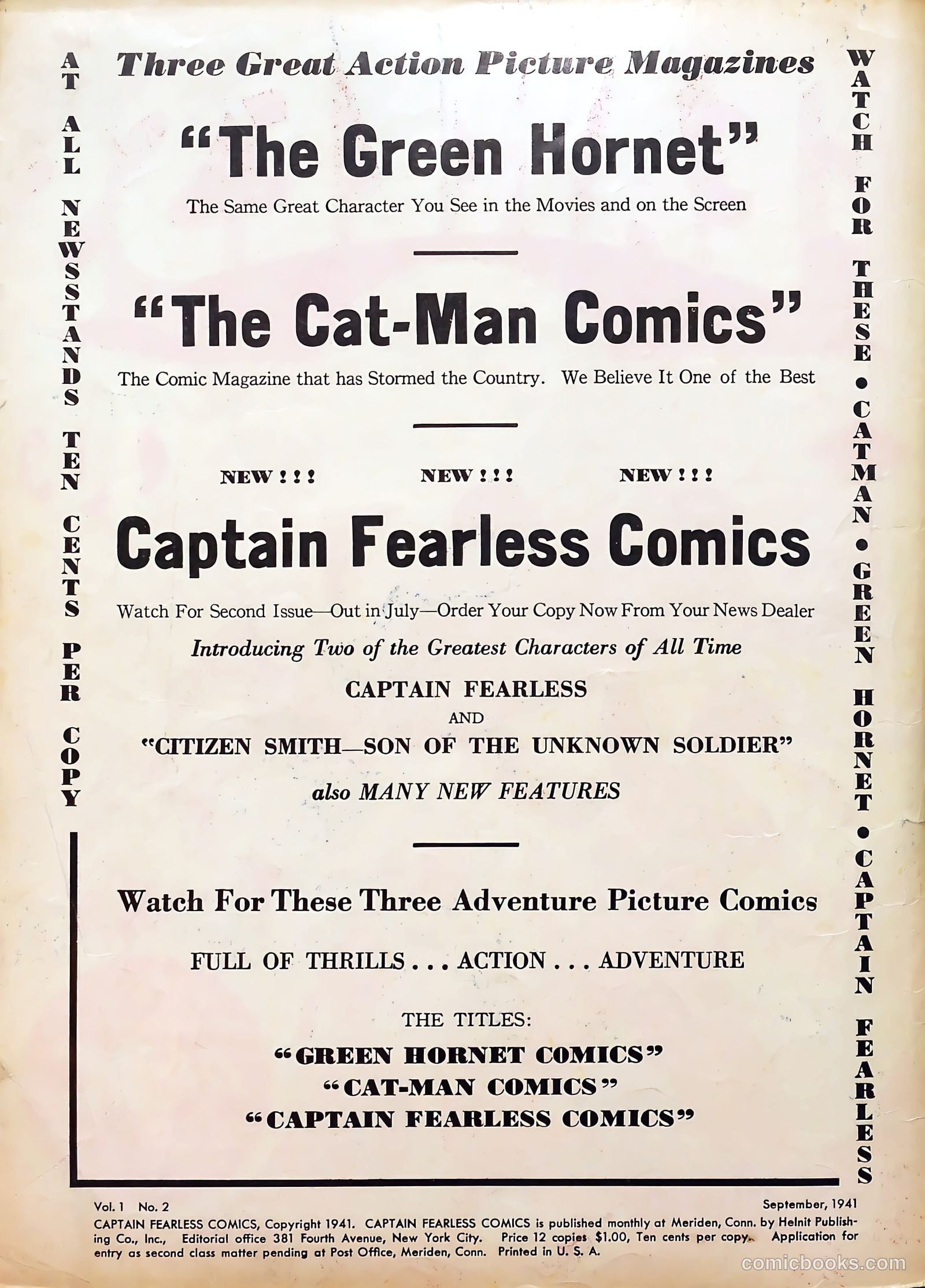 Captain Fearless Comics #2 (1941) — page 2 of 68
