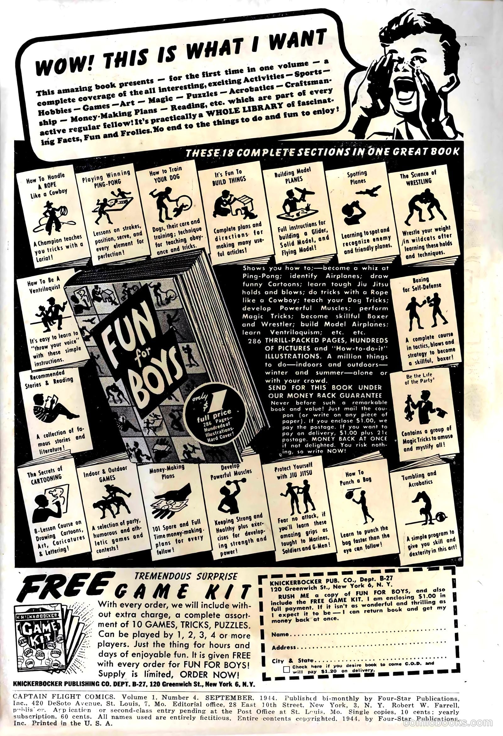 Captain Flight Comics #4 (1944) — page 2 of 52