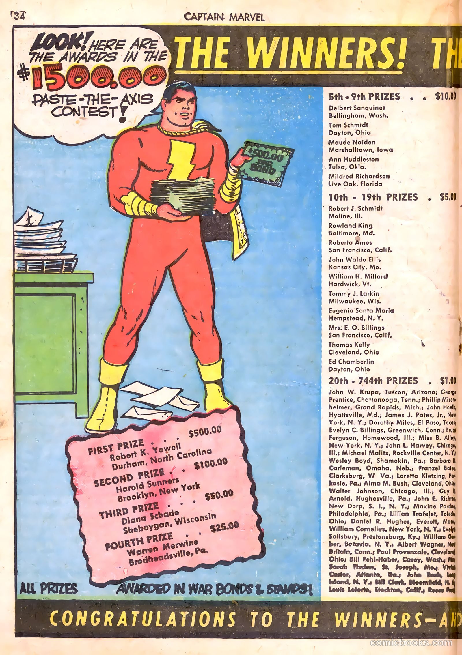 Captain Marvel Adventures #23 (1943) — page 34 of 68