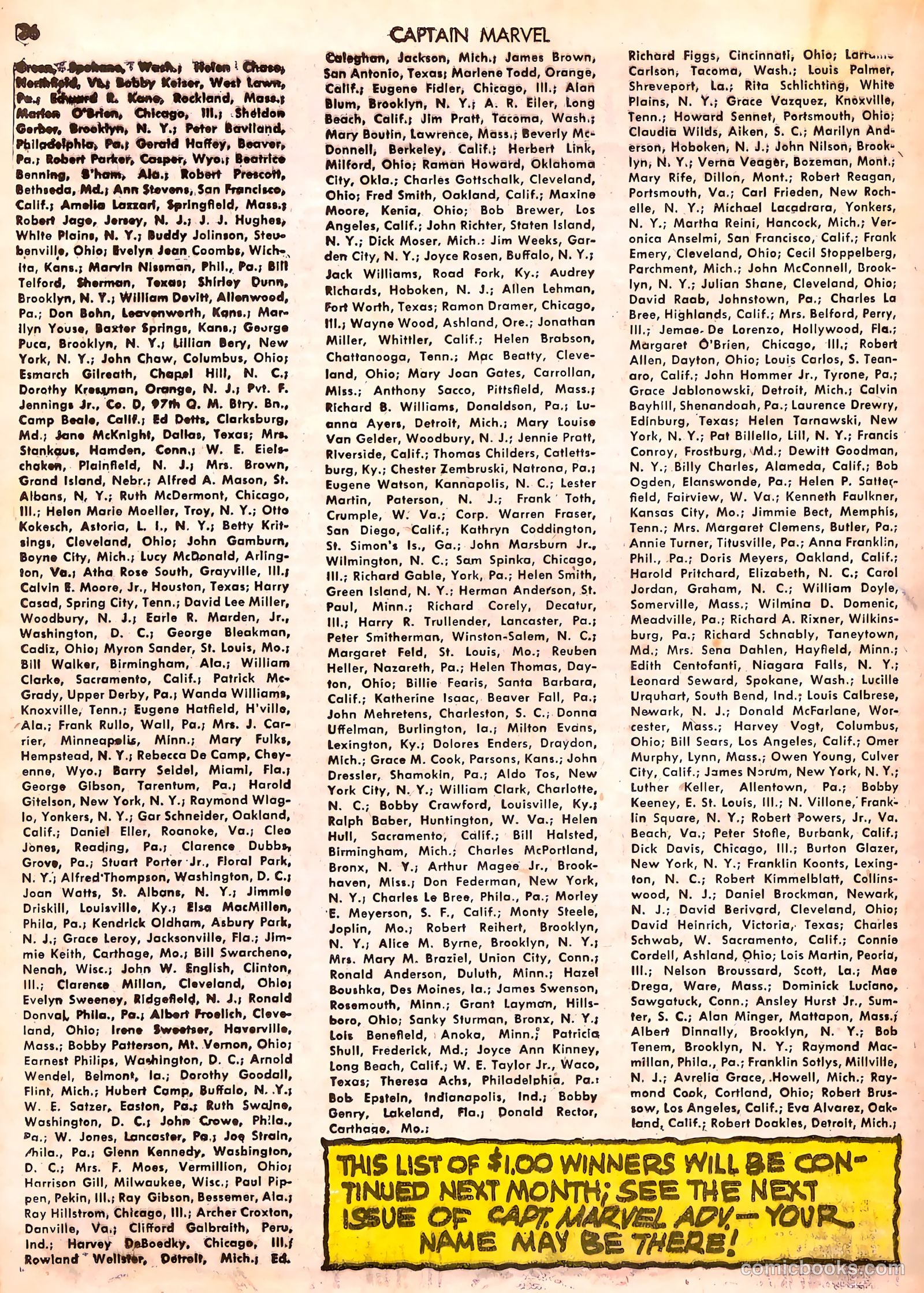 Captain Marvel Adventures #23 (1943) — page 36 of 68