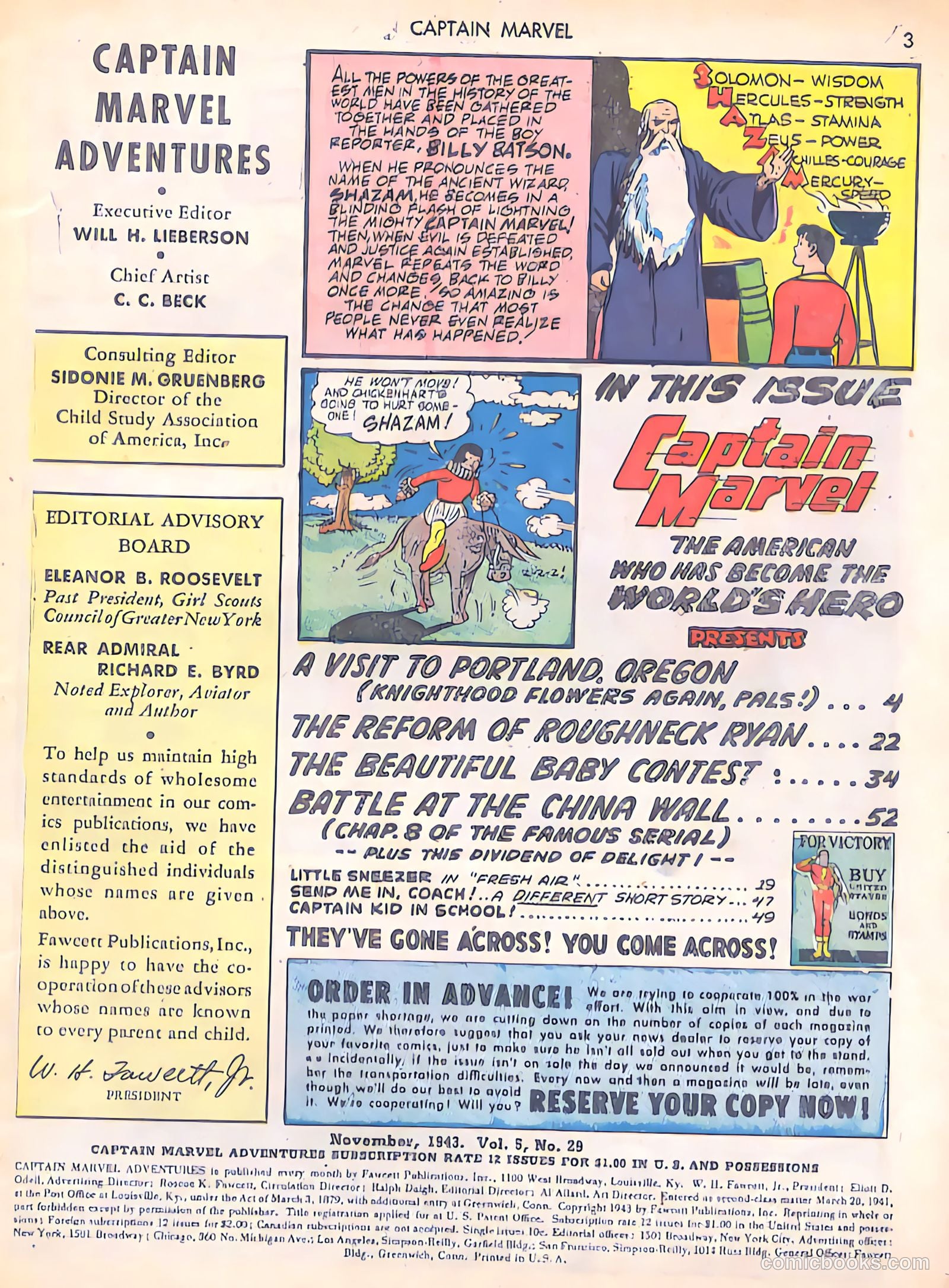 Captain Marvel Adventures #29 (1943) — page 3 of 68