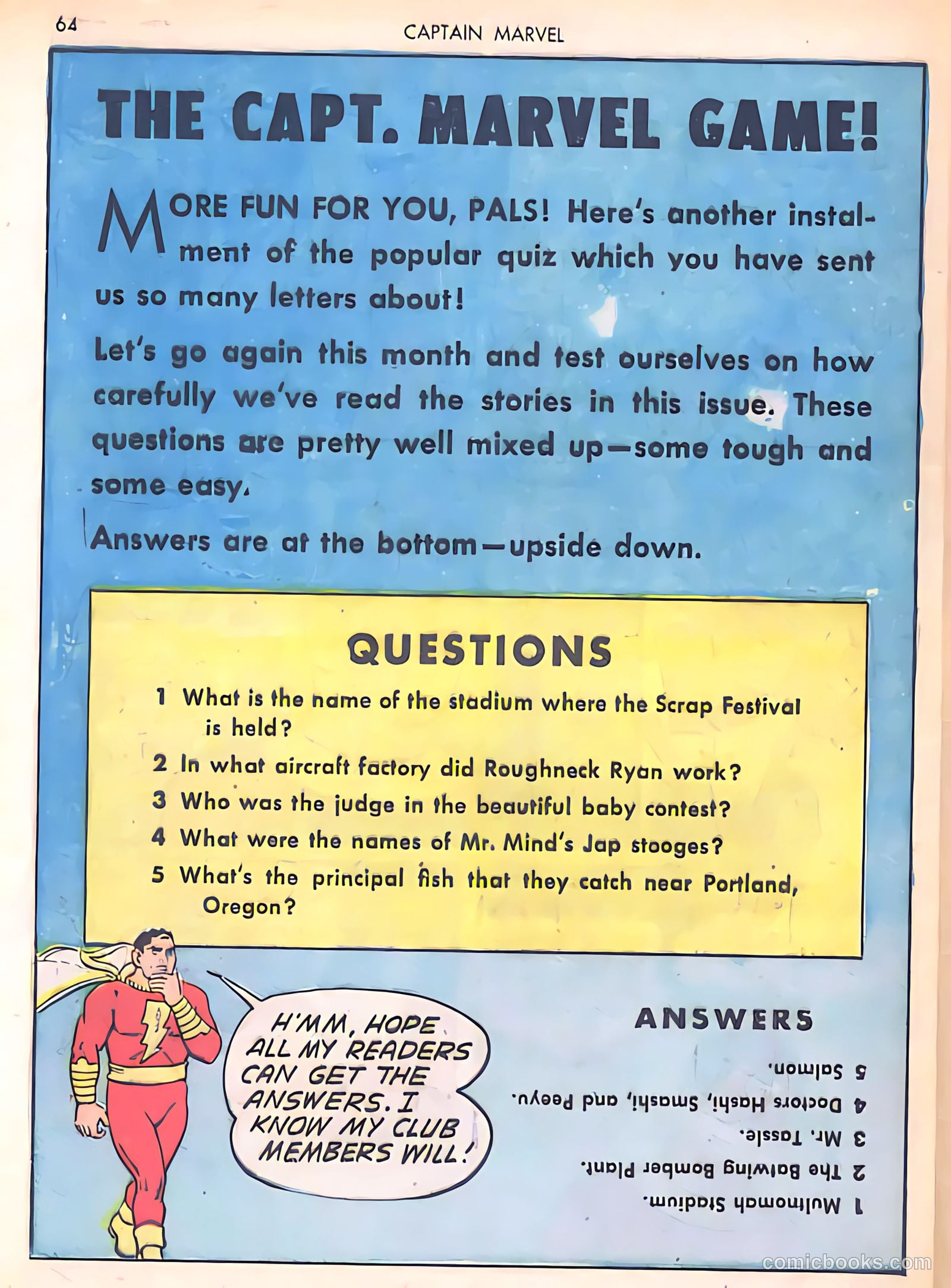 Captain Marvel Adventures #29 (1943) — page 64 of 68
