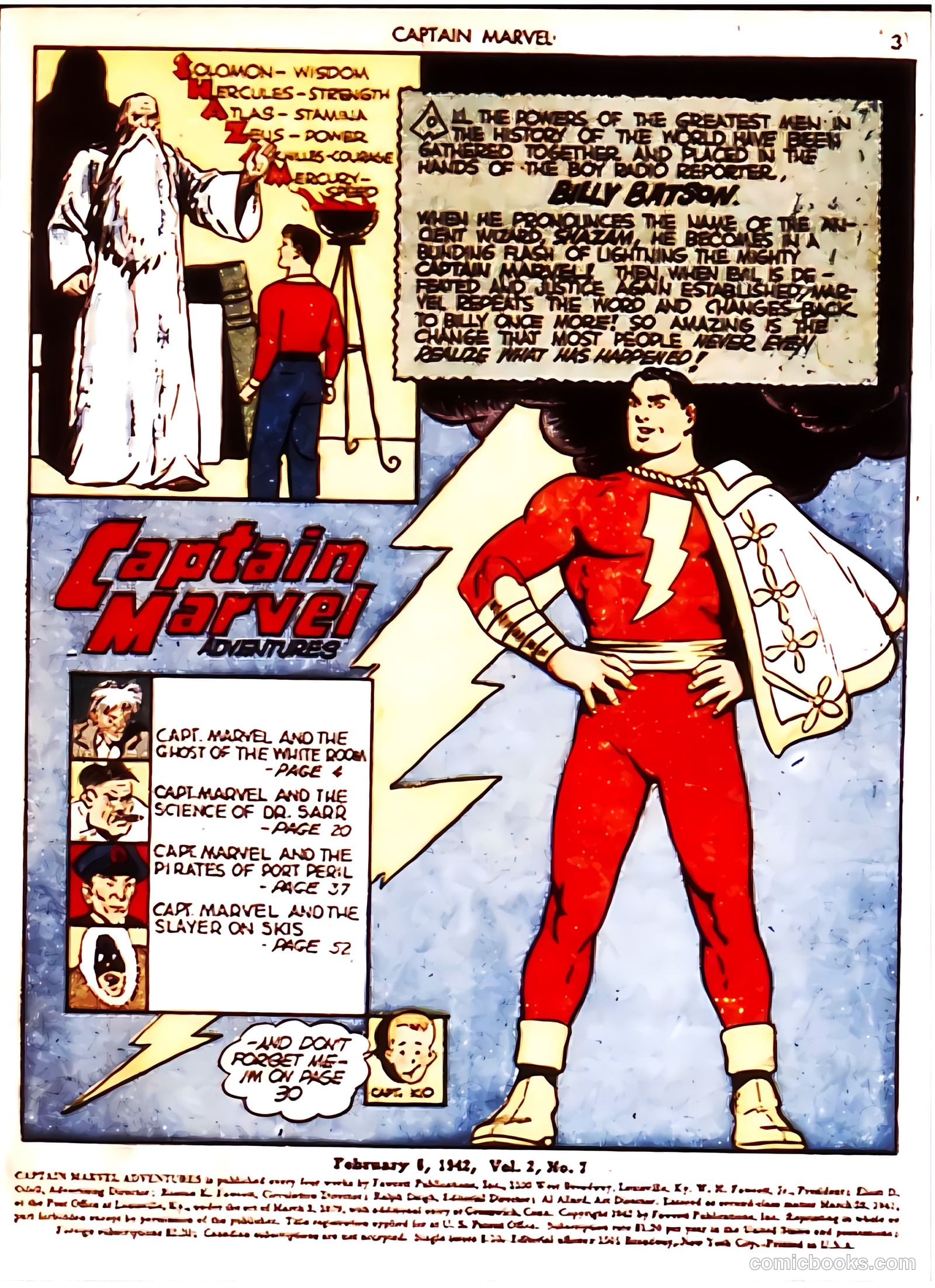 Captain Marvel Adventures #7 (1942) — page 3 of 67