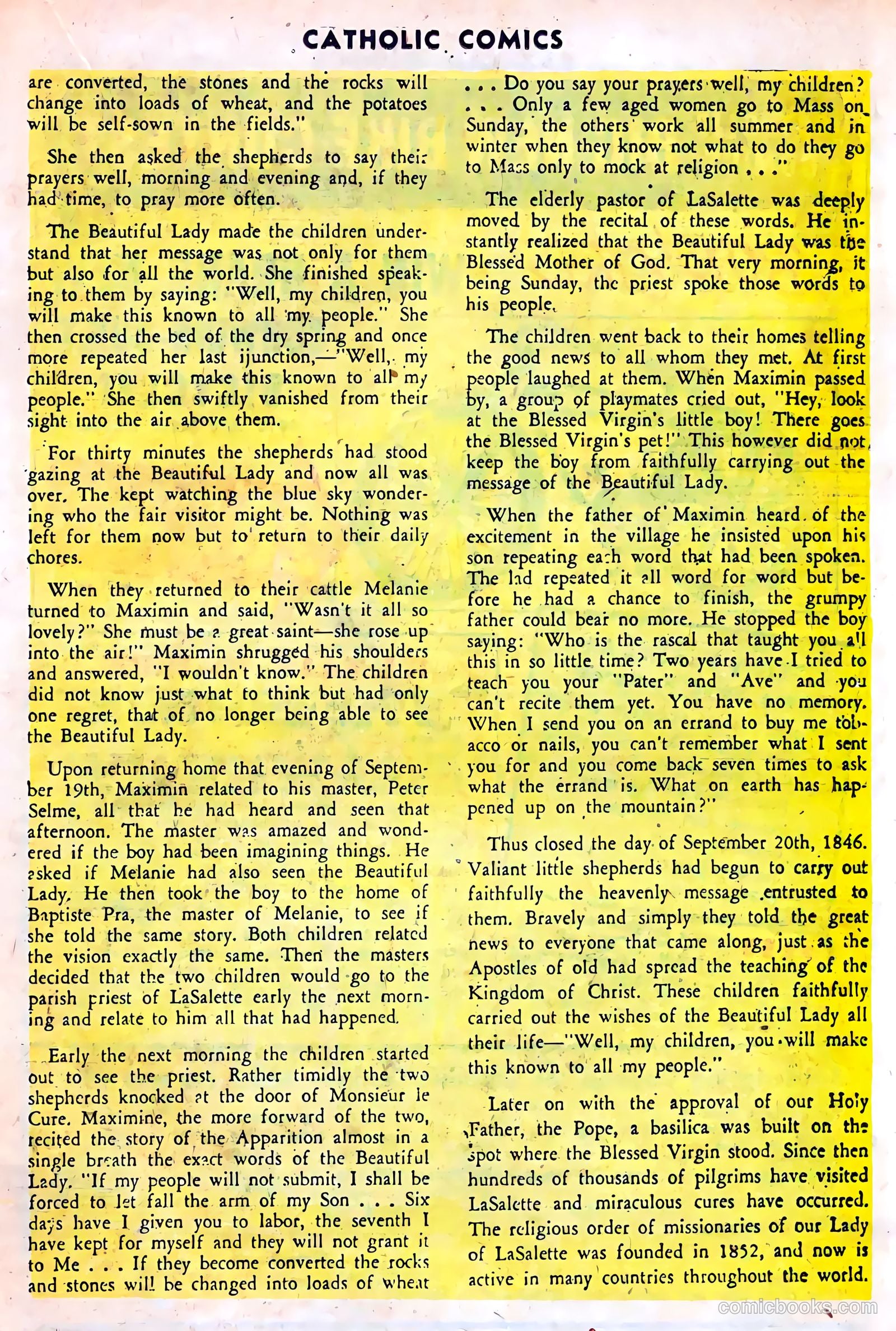Catholic Comics #1 (1947) — page 19 of 36