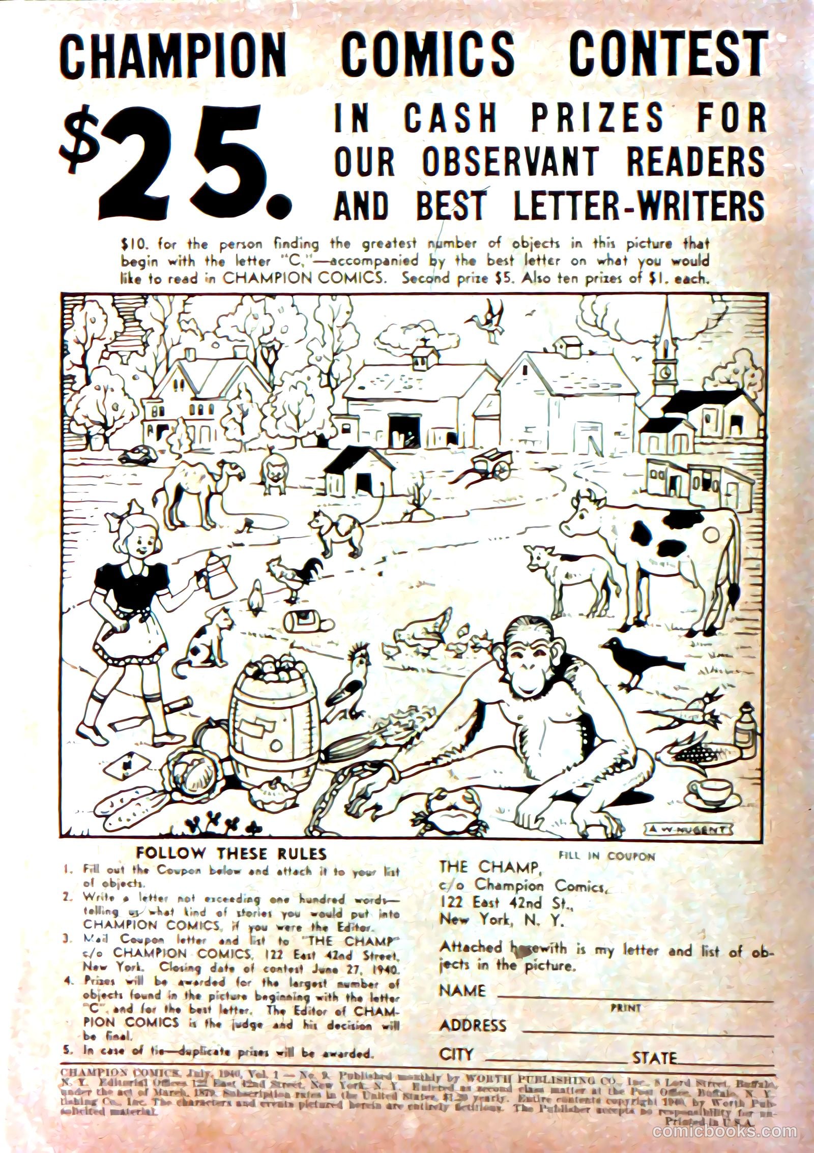 Champion Comics #9 (1940) — page 2 of 68