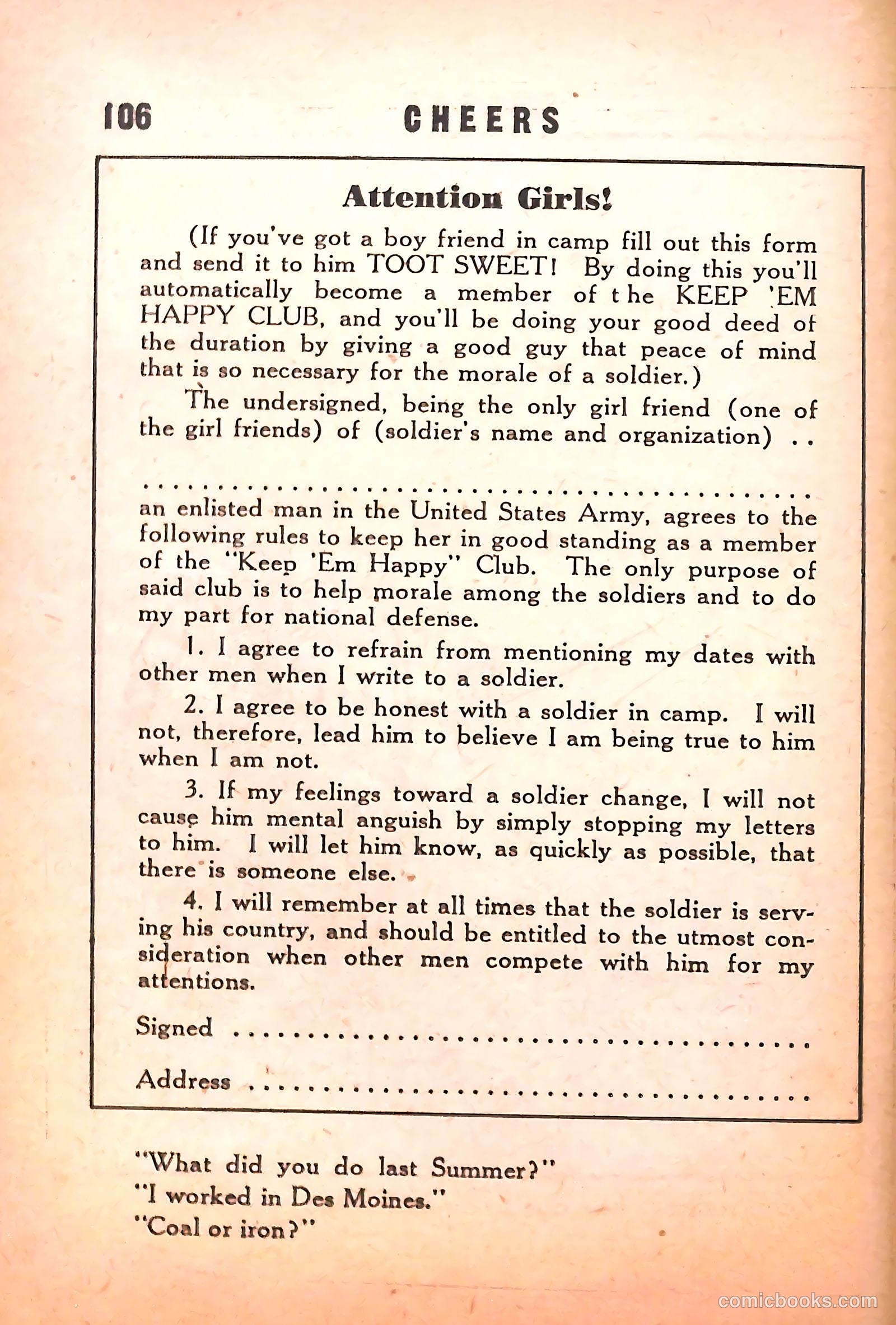 Cheers #1 (1942) — page 107 of 131