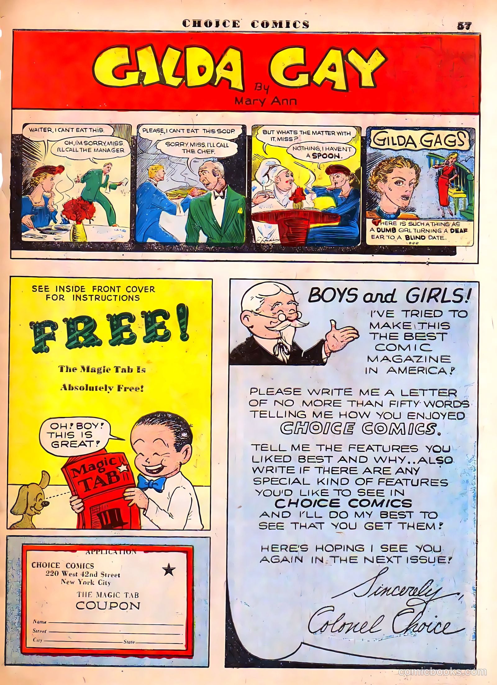 Choice Comics #1 (1941) — page 59 of 69