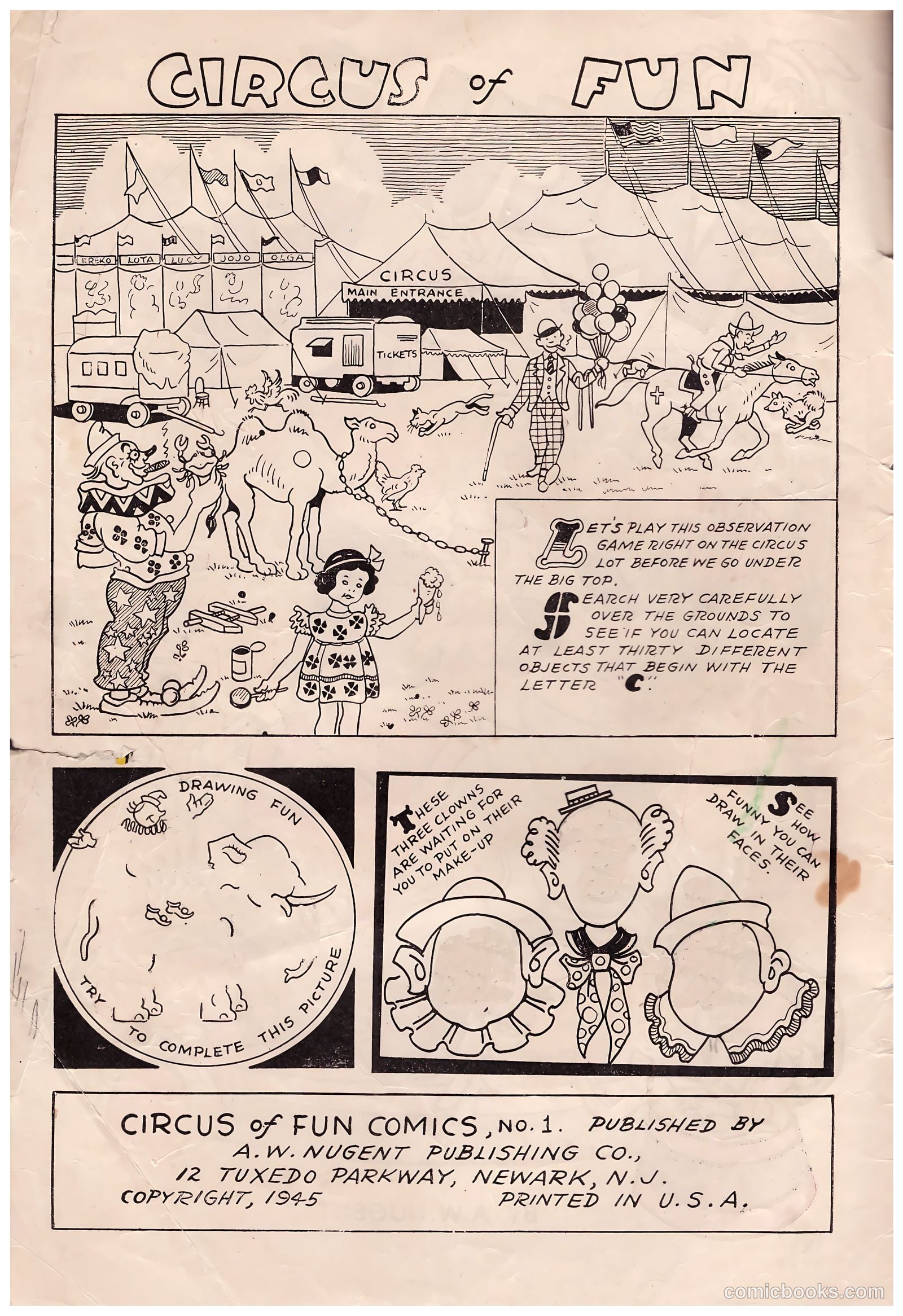Circus of Fun Comics #1 (1945) — page 2 of 36