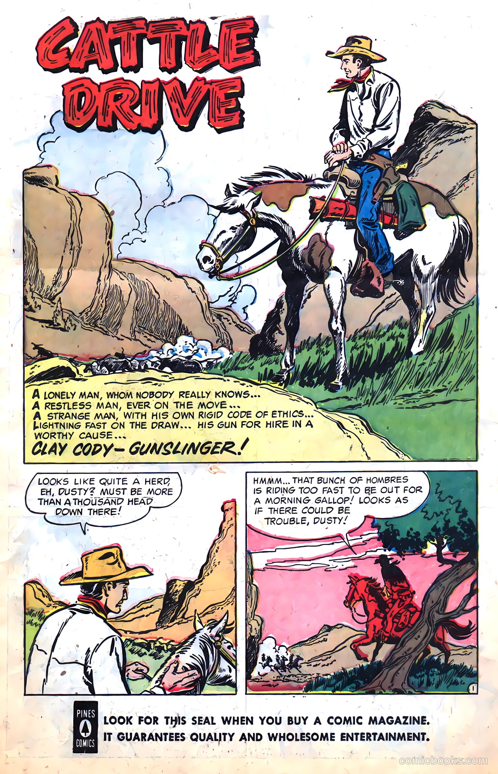 Clay Cody, Gunslinger #1 (1957) — page 3 of 36