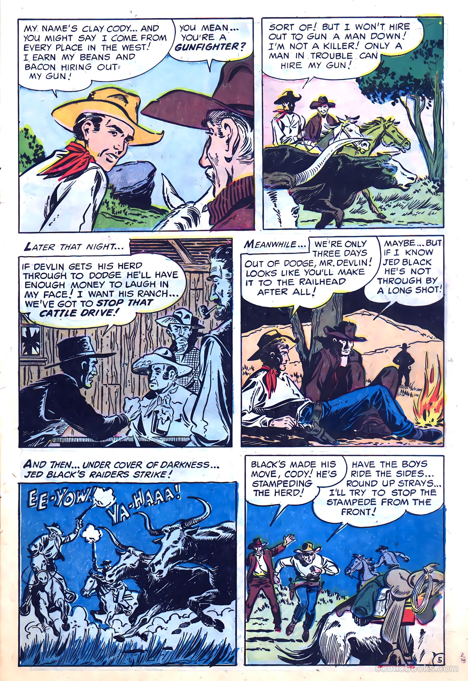 Clay Cody, Gunslinger #1 (1957) — page 7 of 36