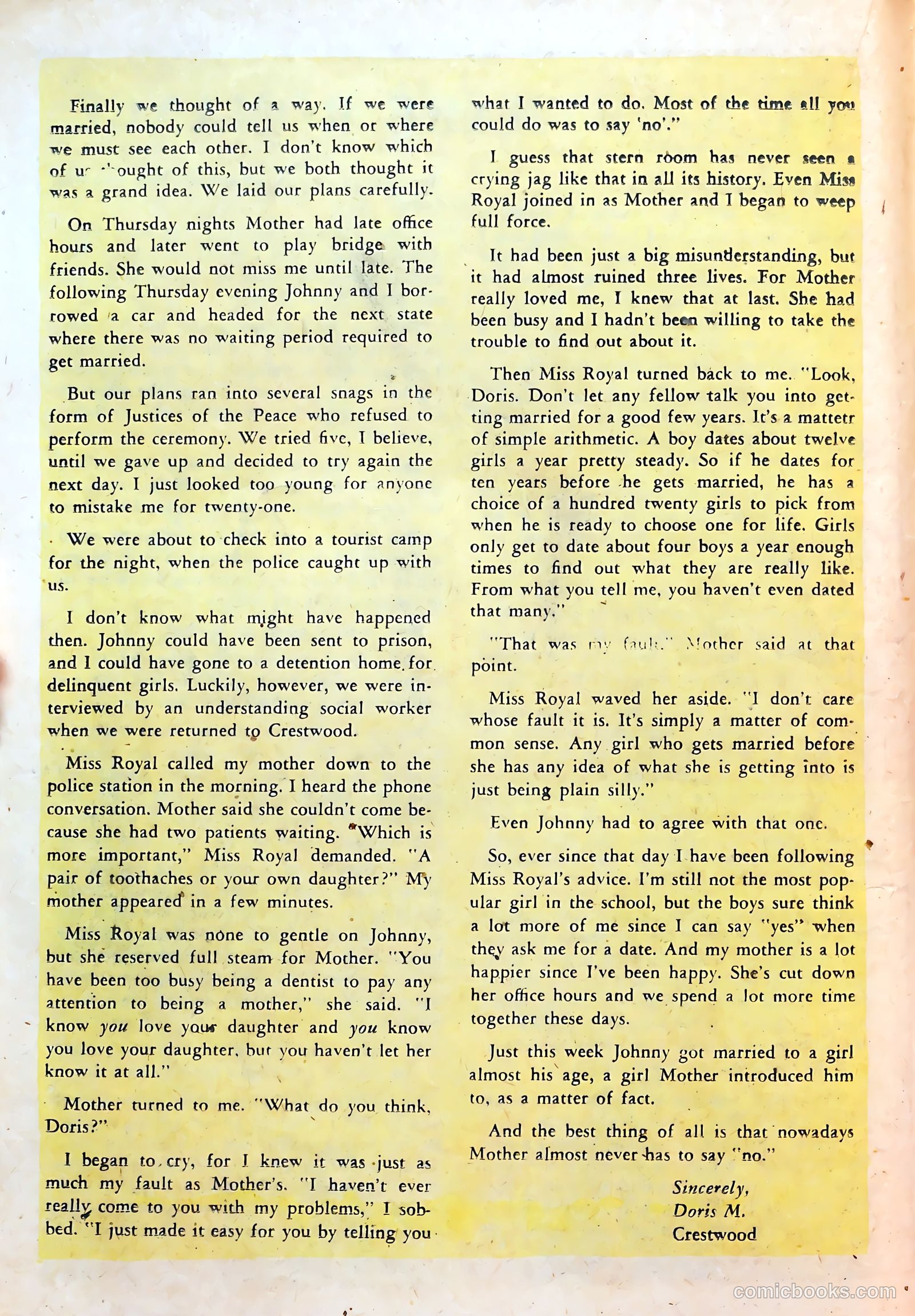 Co-Ed Romances #1 (1951) — page 18 of 37
