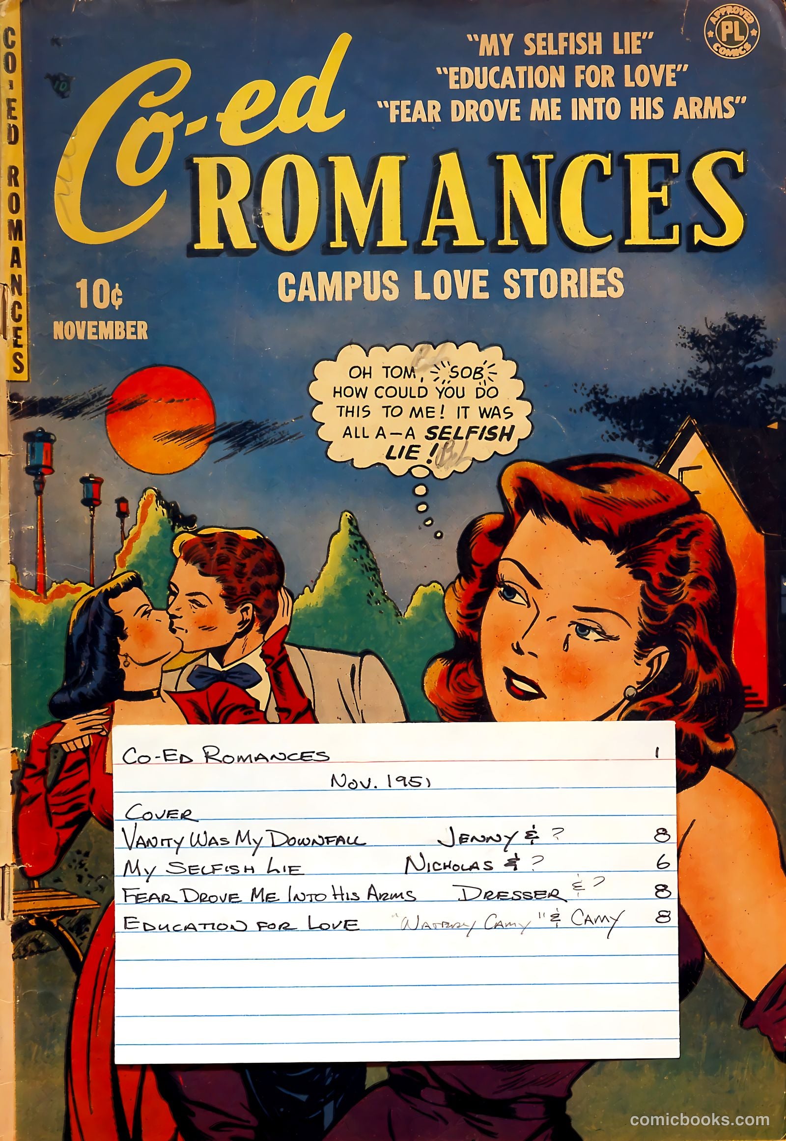 Co-Ed Romances #1 (1951) — page 37 of 37