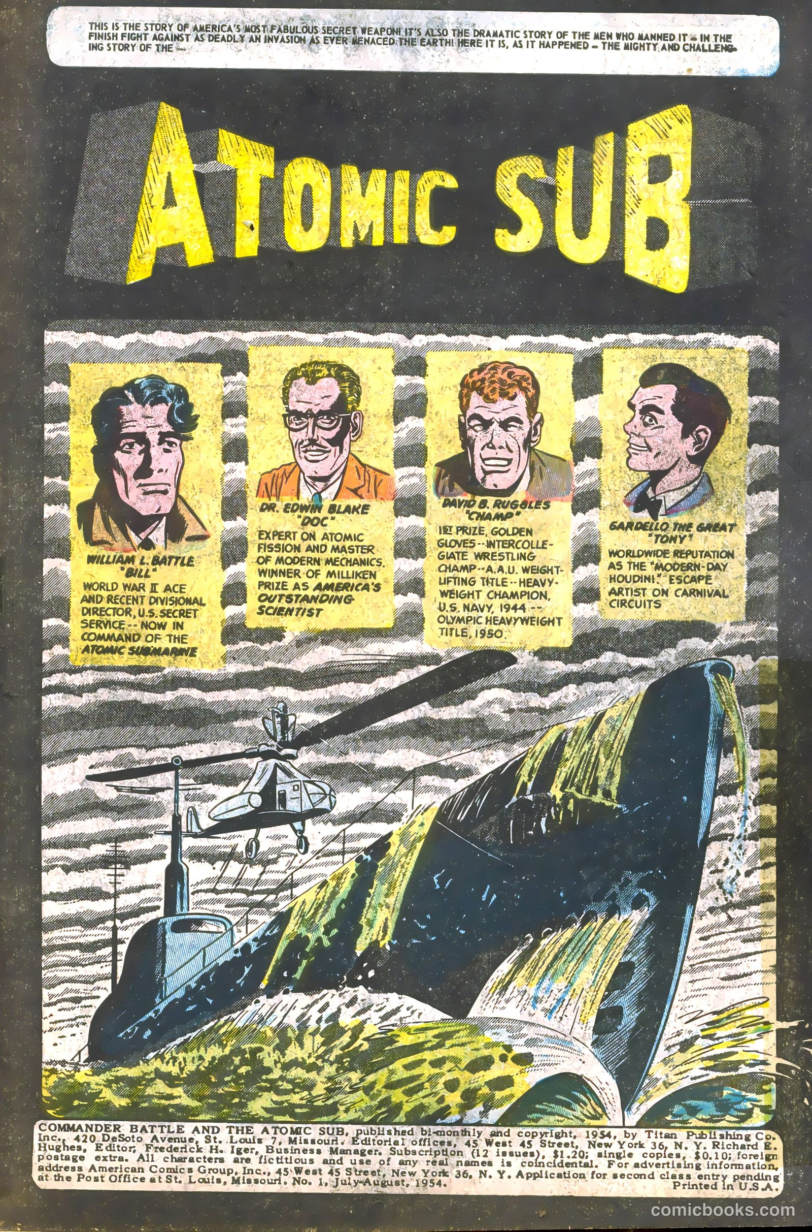 Commander Battle and the Atomic Sub #1 (1954) — page 3 of 36