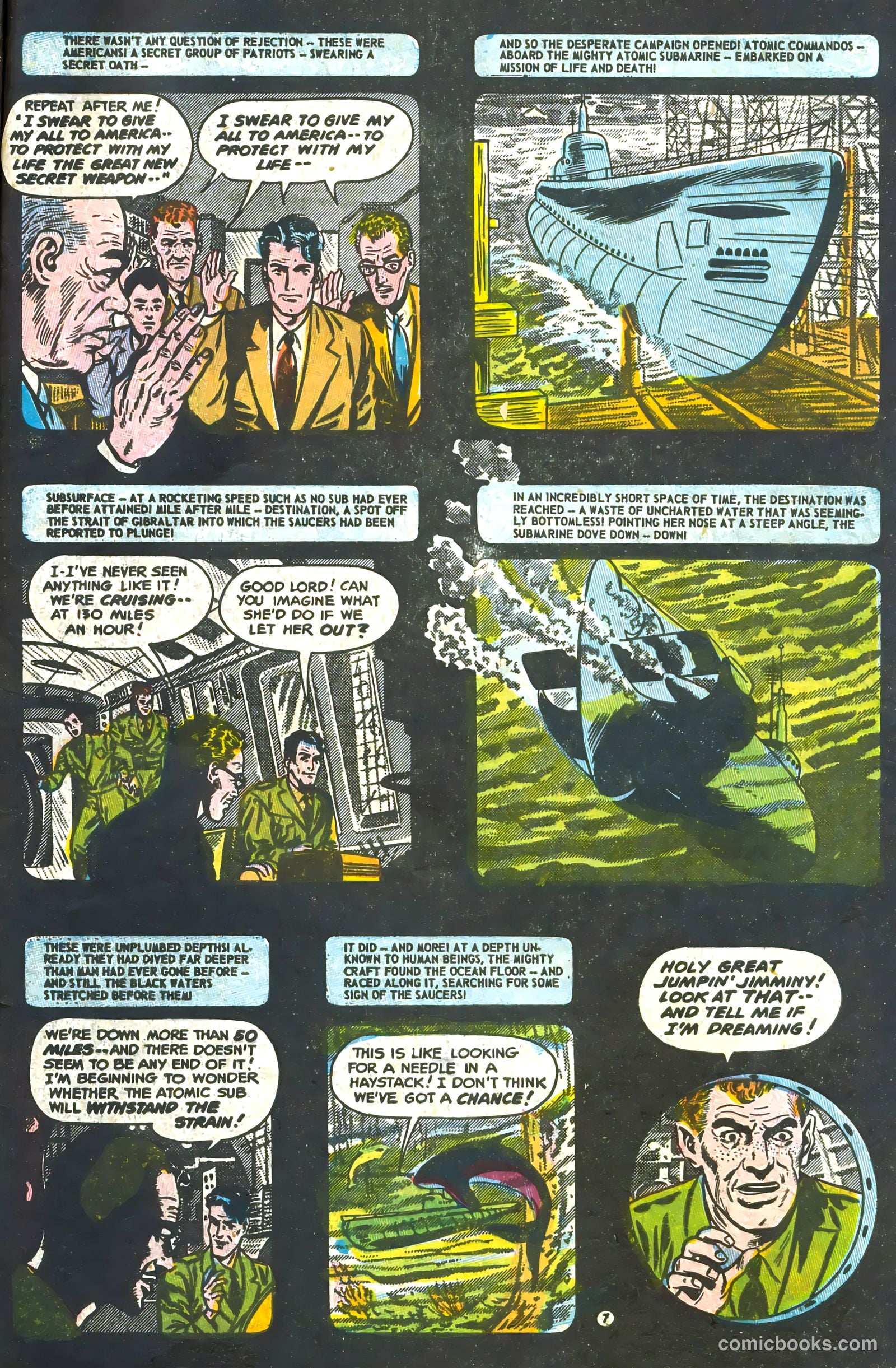 Commander Battle and the Atomic Sub #1 (1954) — page 9 of 36