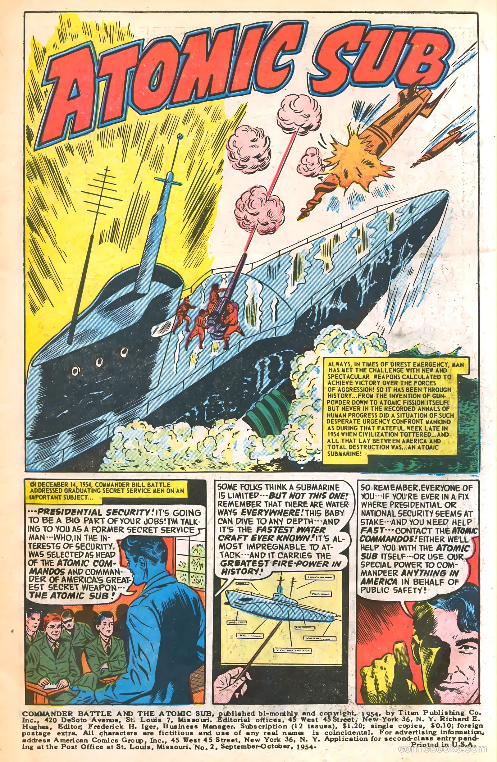 Commander Battle and the Atomic Sub #2 (1954) — page 3 of 36