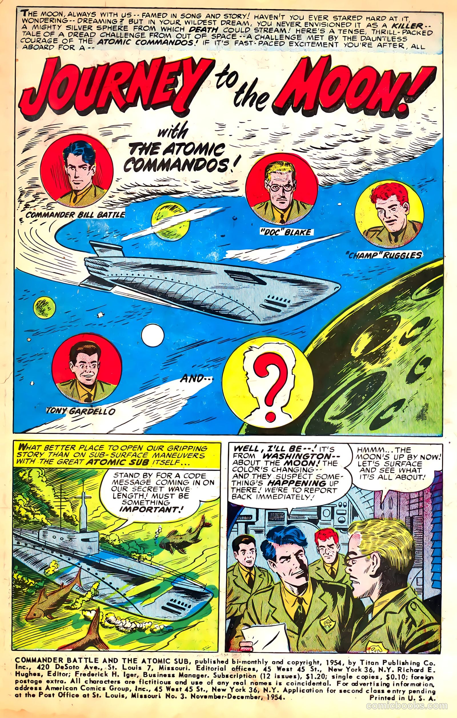 Commander Battle and the Atomic Sub #3 (1954) — page 3 of 36
