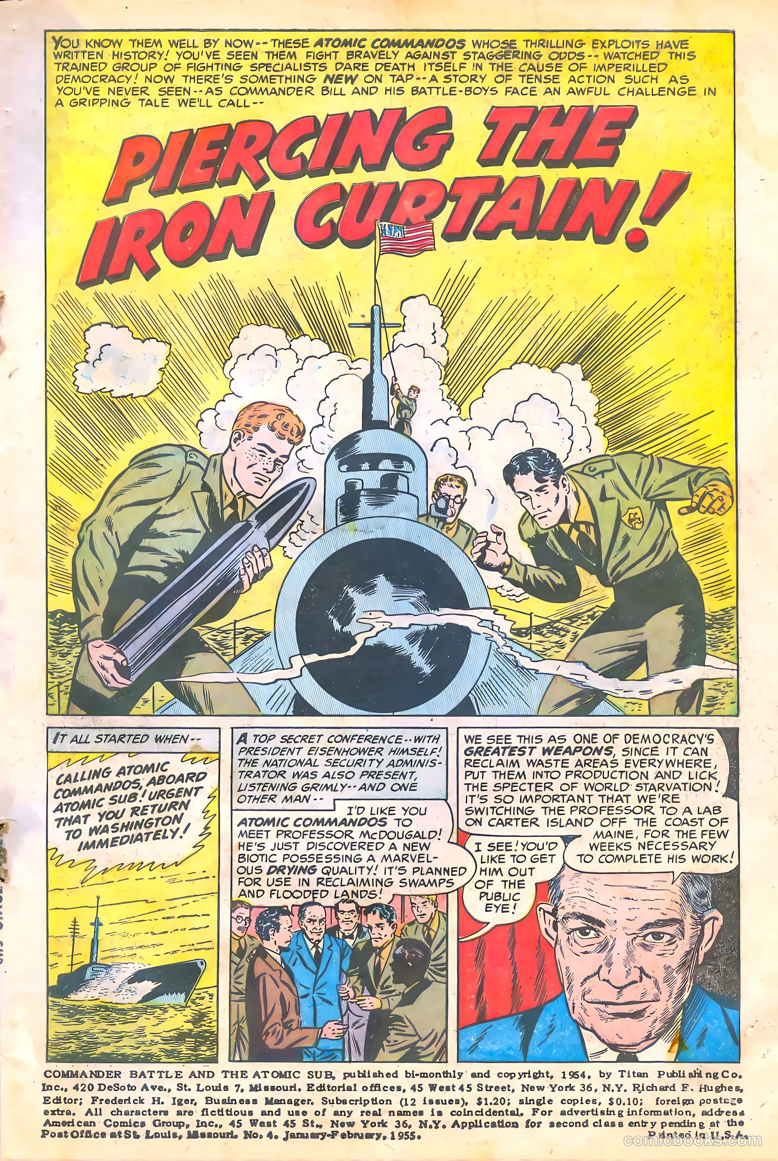 Commander Battle and the Atomic Sub #4 (1955) — page 3 of 36
