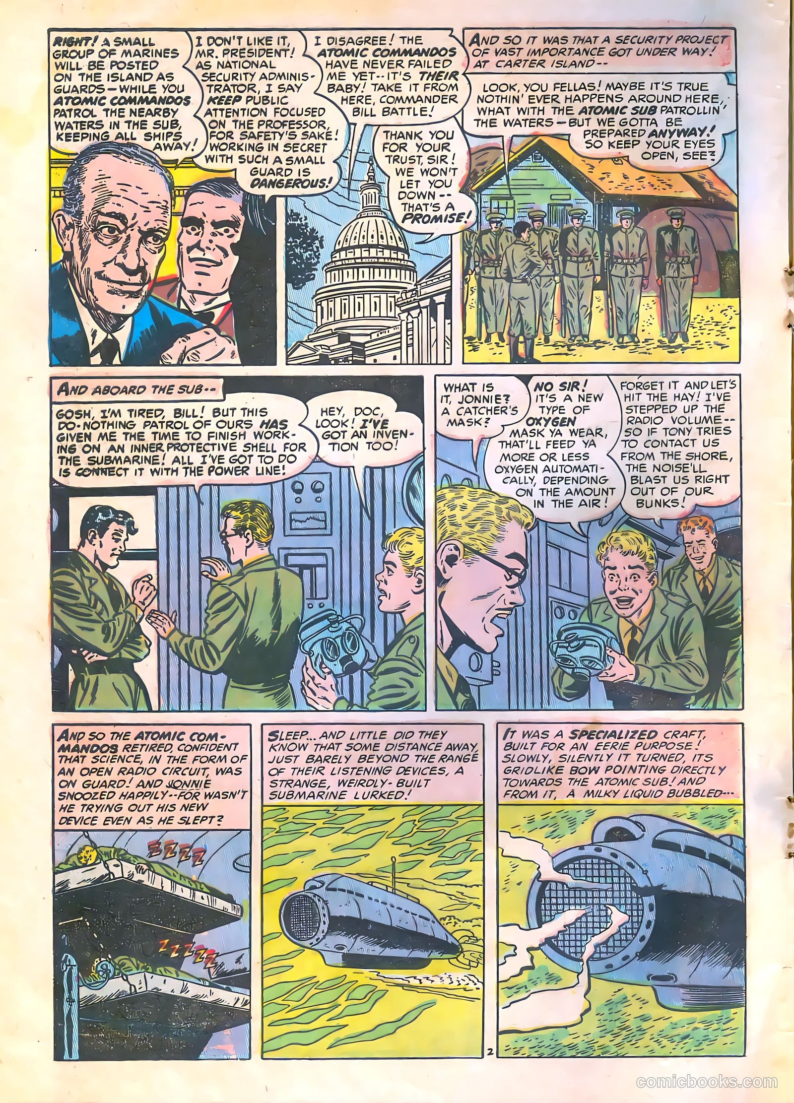Commander Battle and the Atomic Sub #4 (1955) — page 4 of 36
