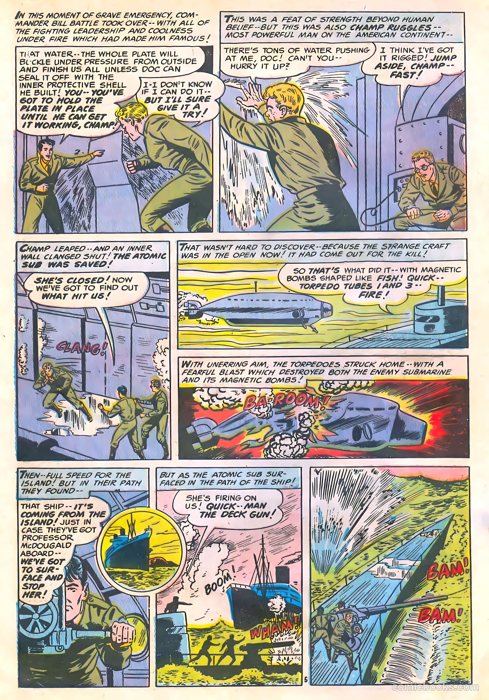 Commander Battle and the Atomic Sub #4 (1955) — page 8 of 36