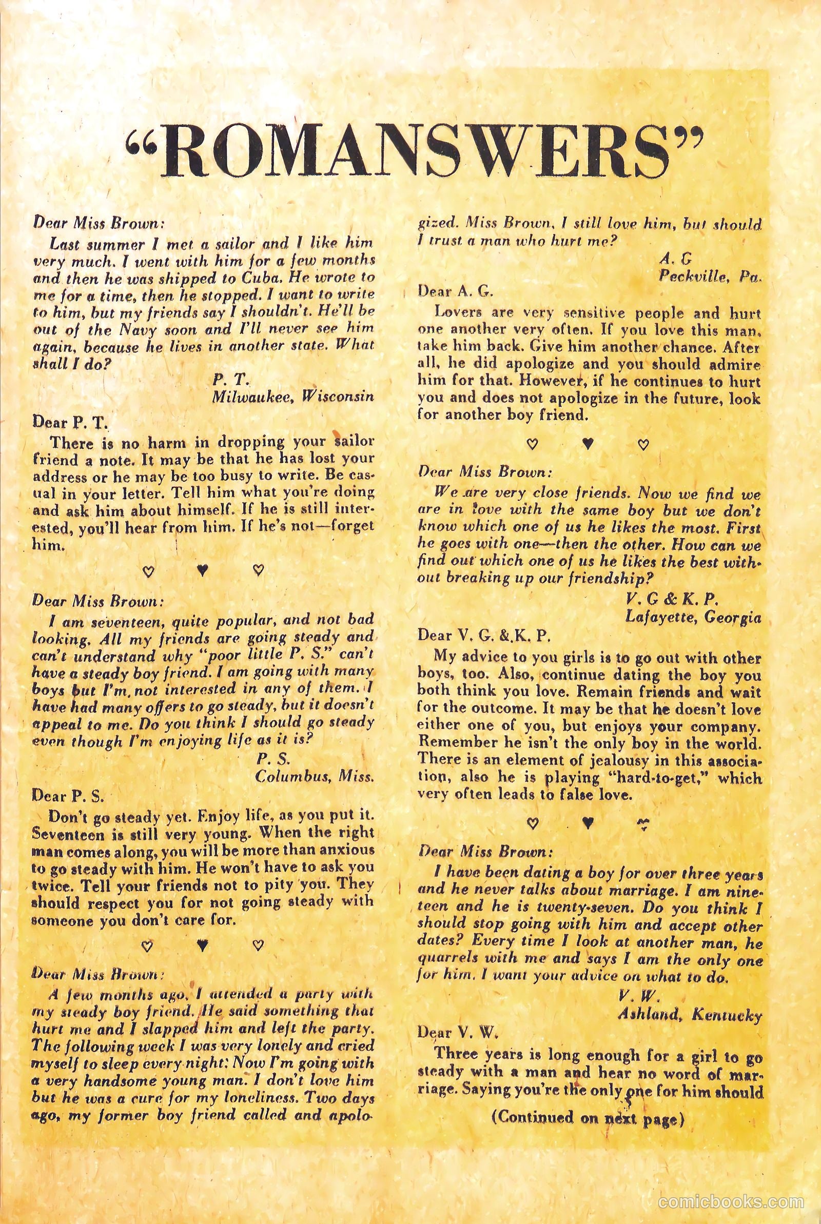 Confessions of Love #6 (1953) — page 21 of 36