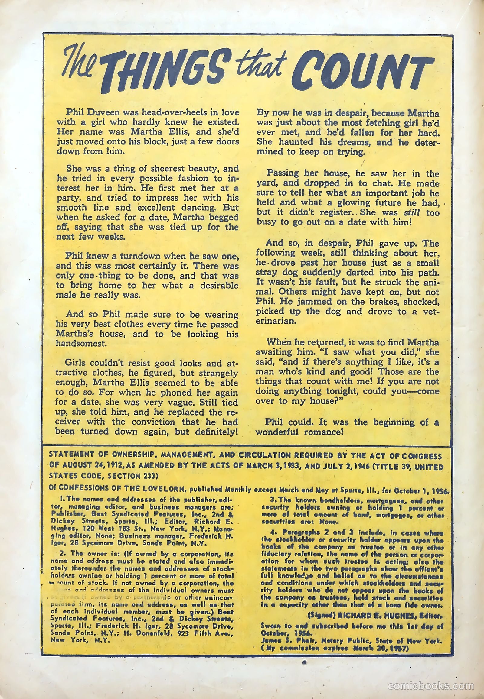 Confessions of the Lovelorn #79 (1957) — page 18 of 37