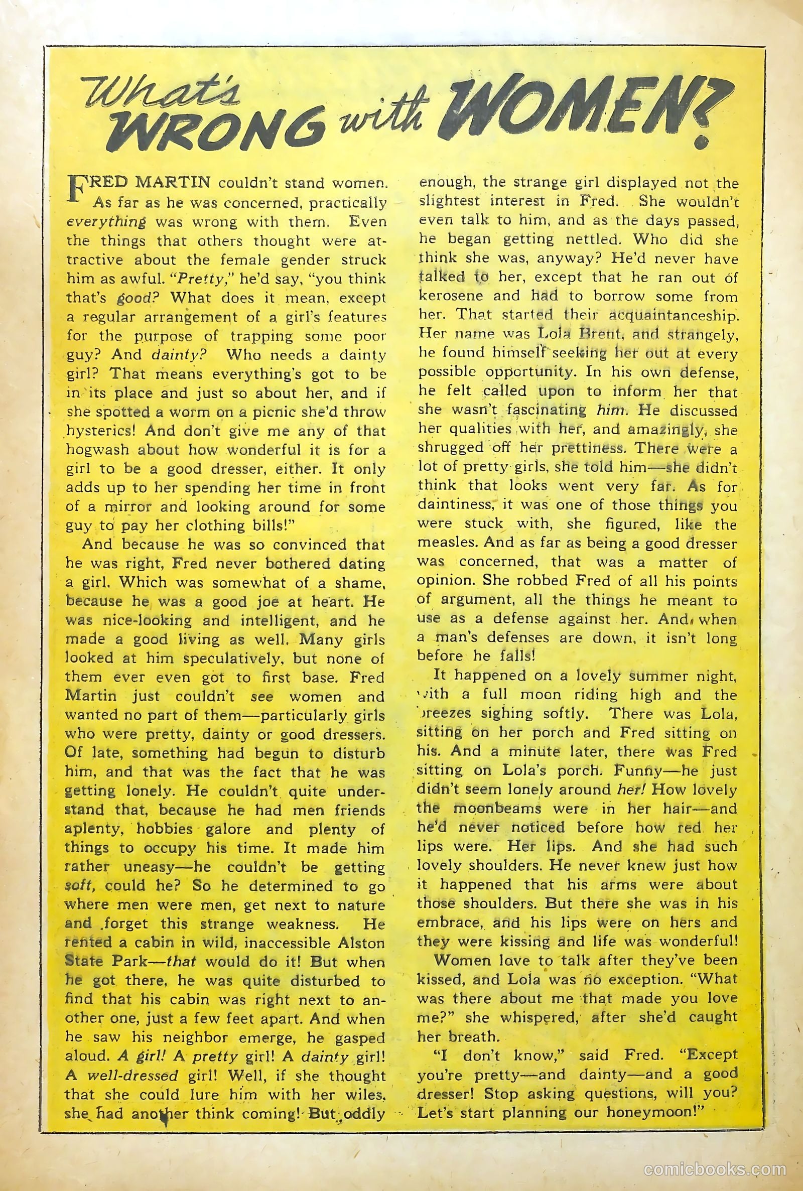 Confessions of the Lovelorn #88 (1957) — page 28 of 36