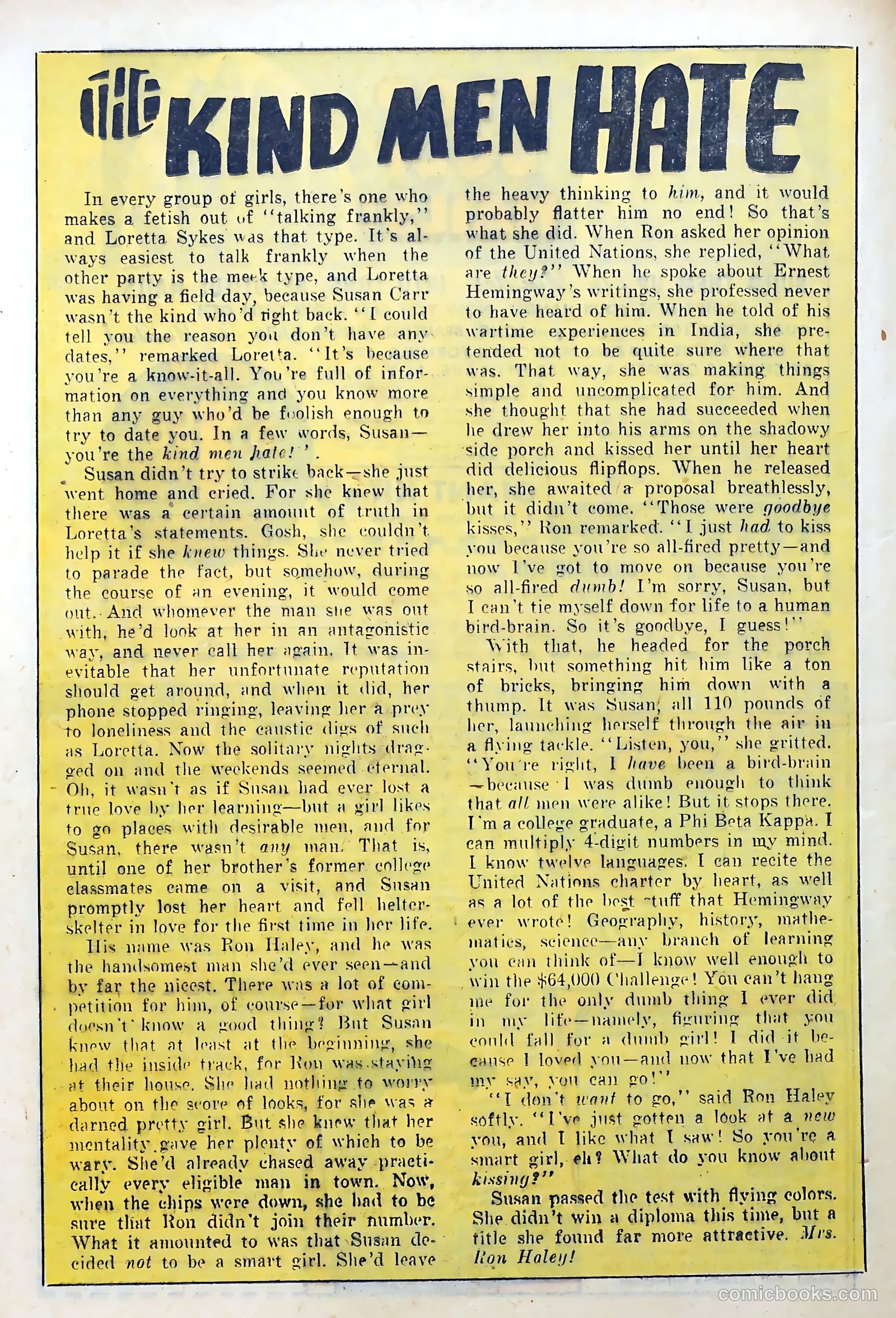 Confessions of the Lovelorn #92 (1958) — page 22 of 36