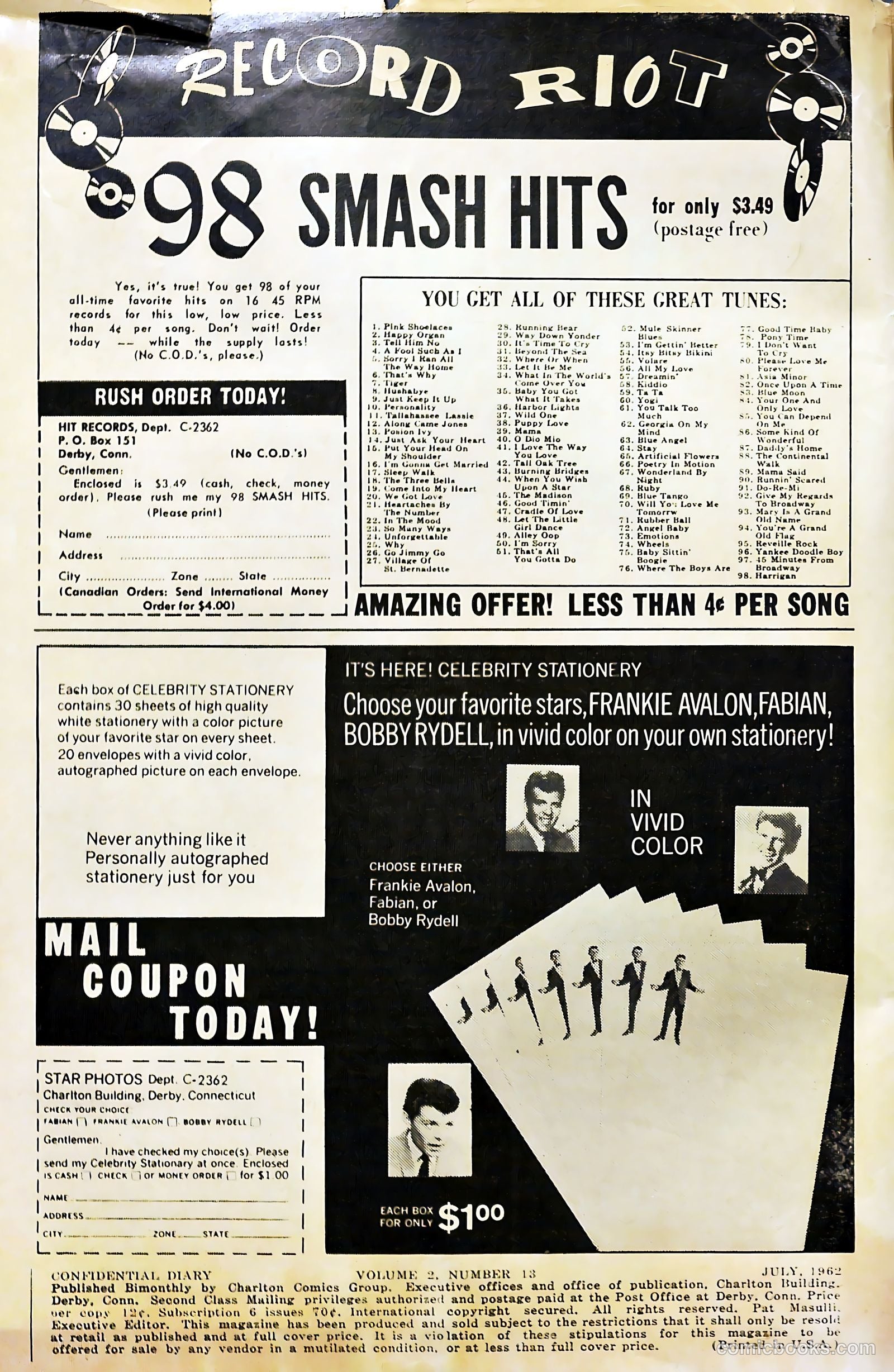 Confidential Diary #13 (1962) — page 2 of 36