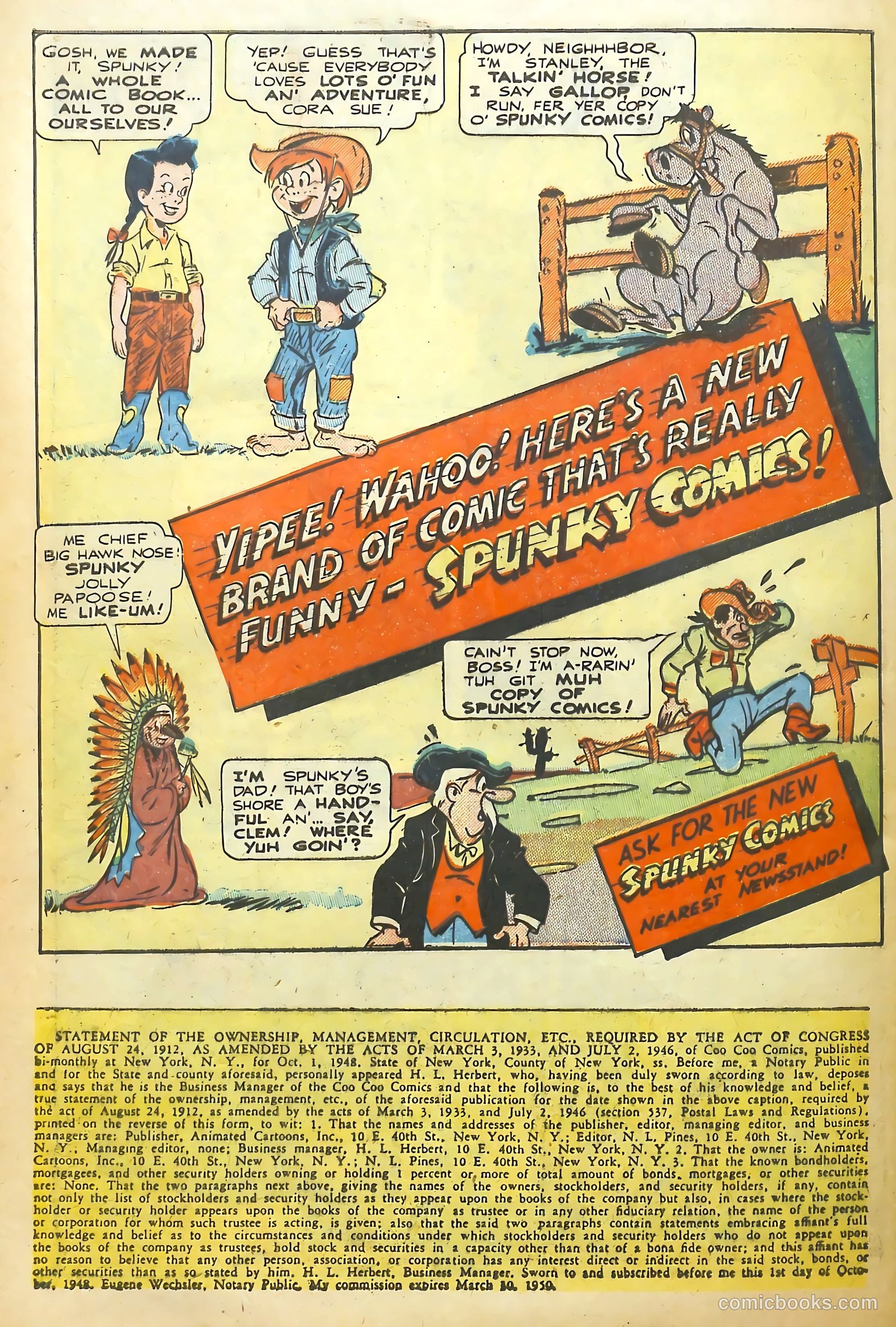 Coo Coo Comics #44 (1949) — page 42 of 52