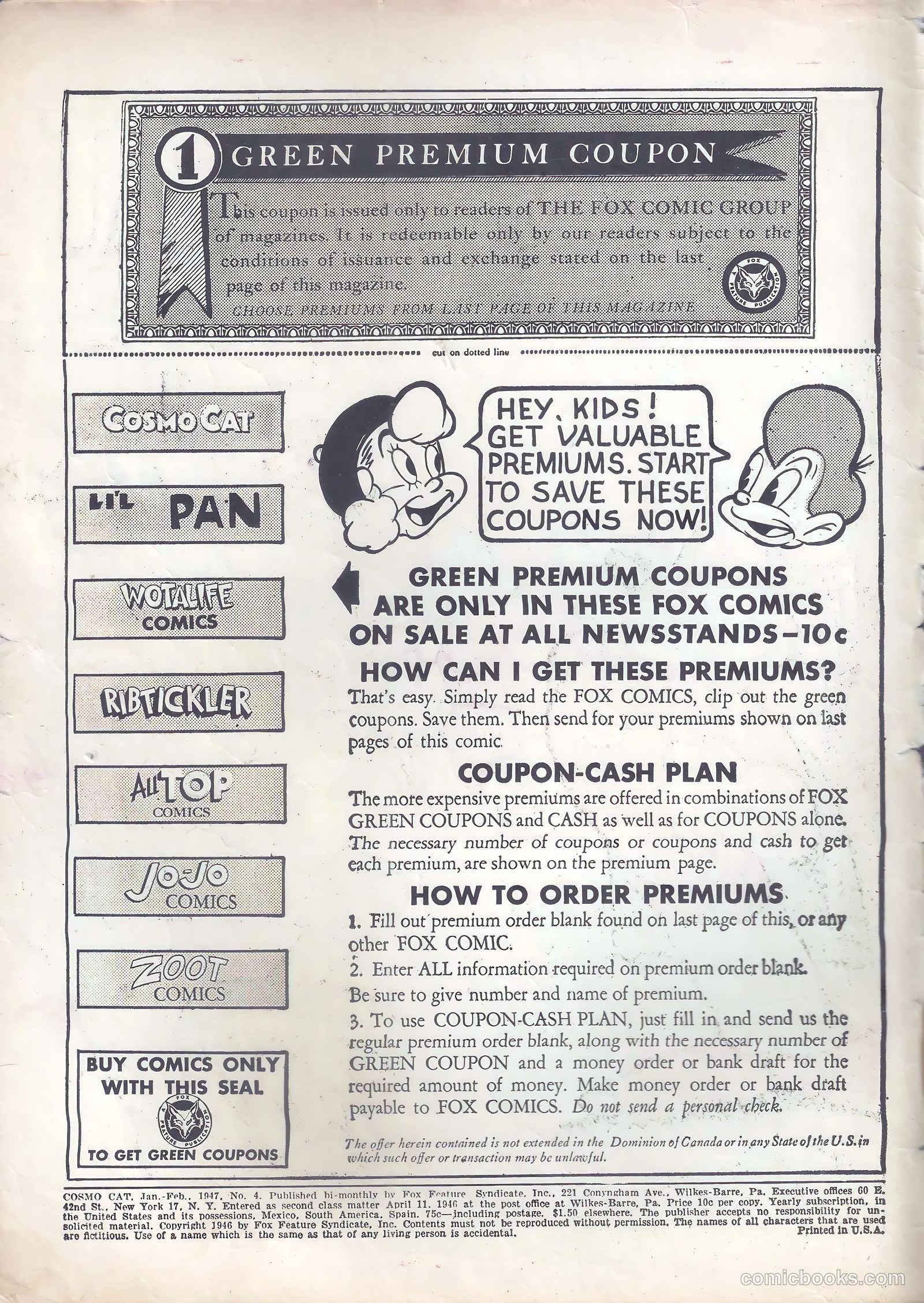 Cosmo Cat #4 (1947) — page 2 of 36