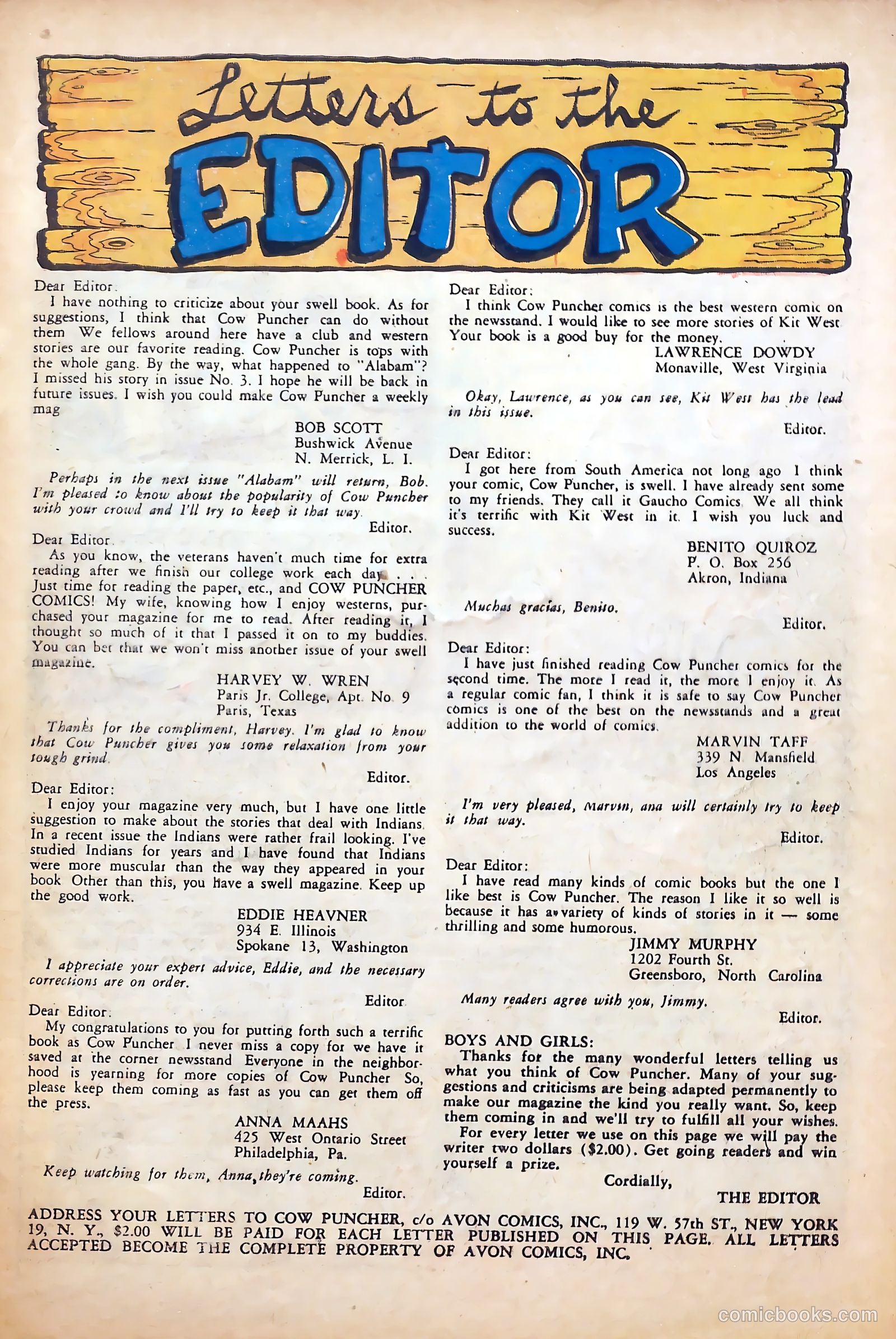 Cow Puncher Comics #4 (1948) — page 33 of 36