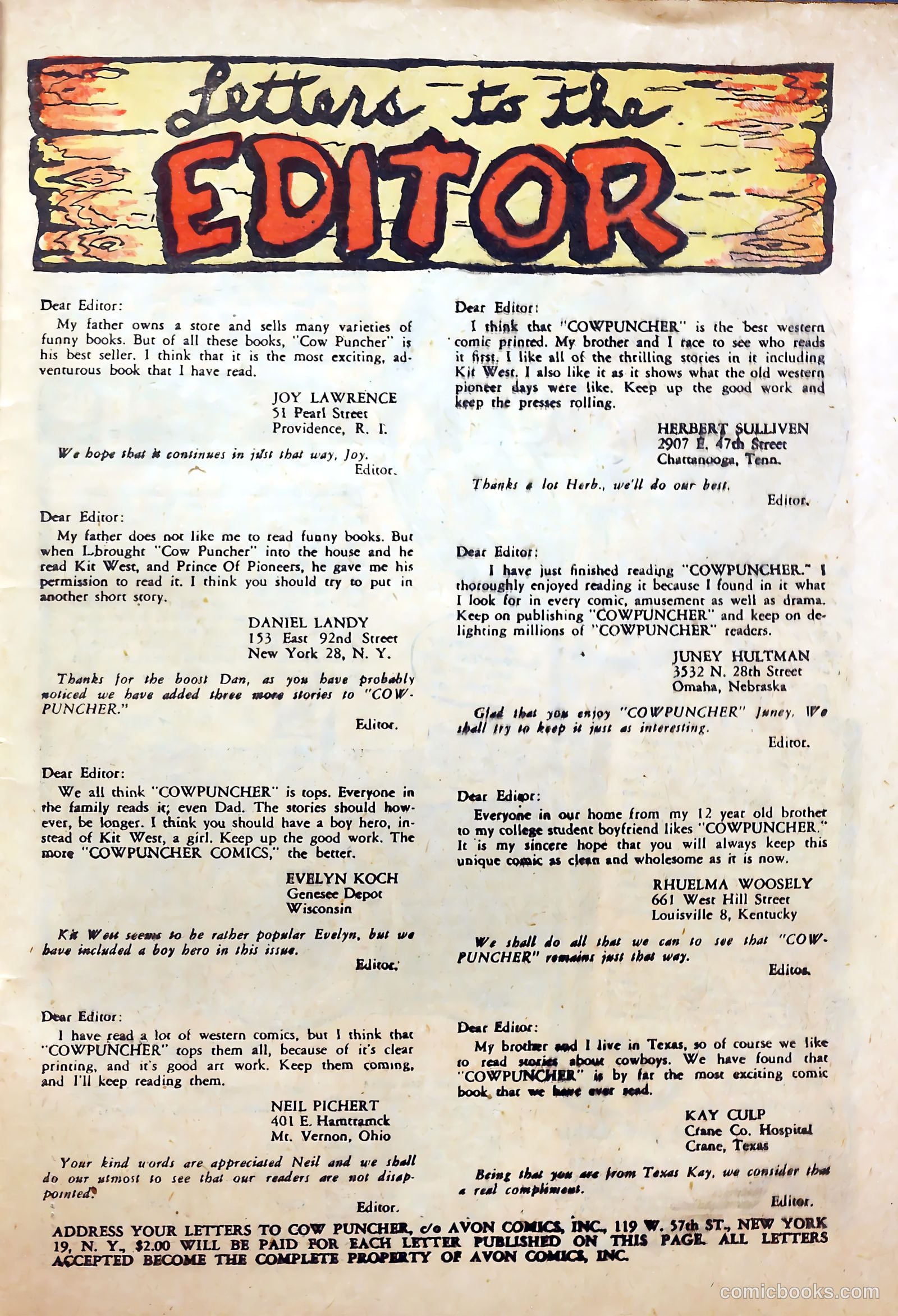 Cow Puncher Comics #6 (1949) — page 49 of 52